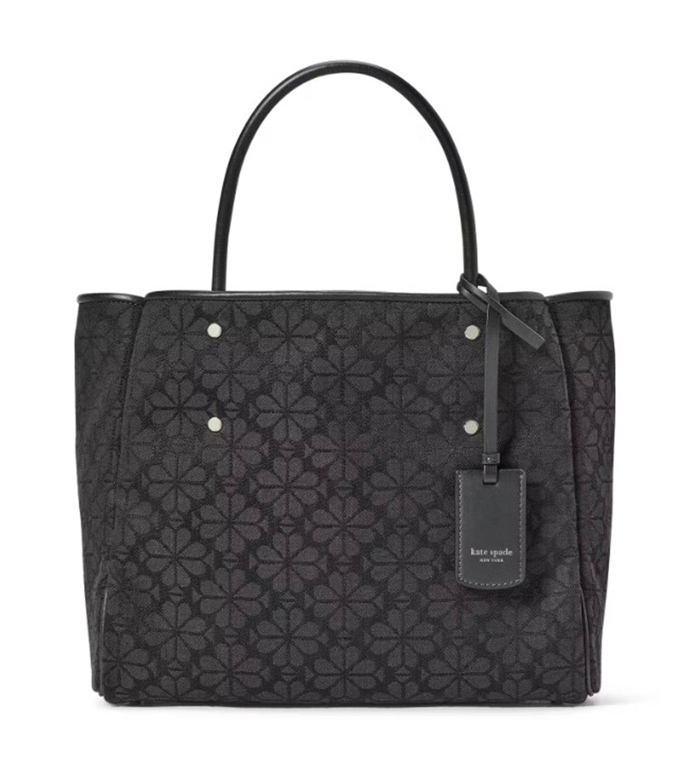 Spade Flower Jacquard Medium Everything Tote Black Multi