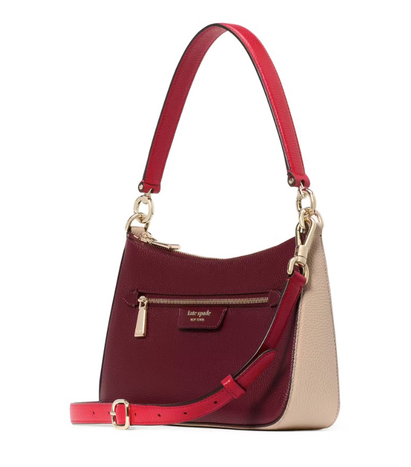 Hudson Colorblocked Convertible Crossbody Cherry Juice