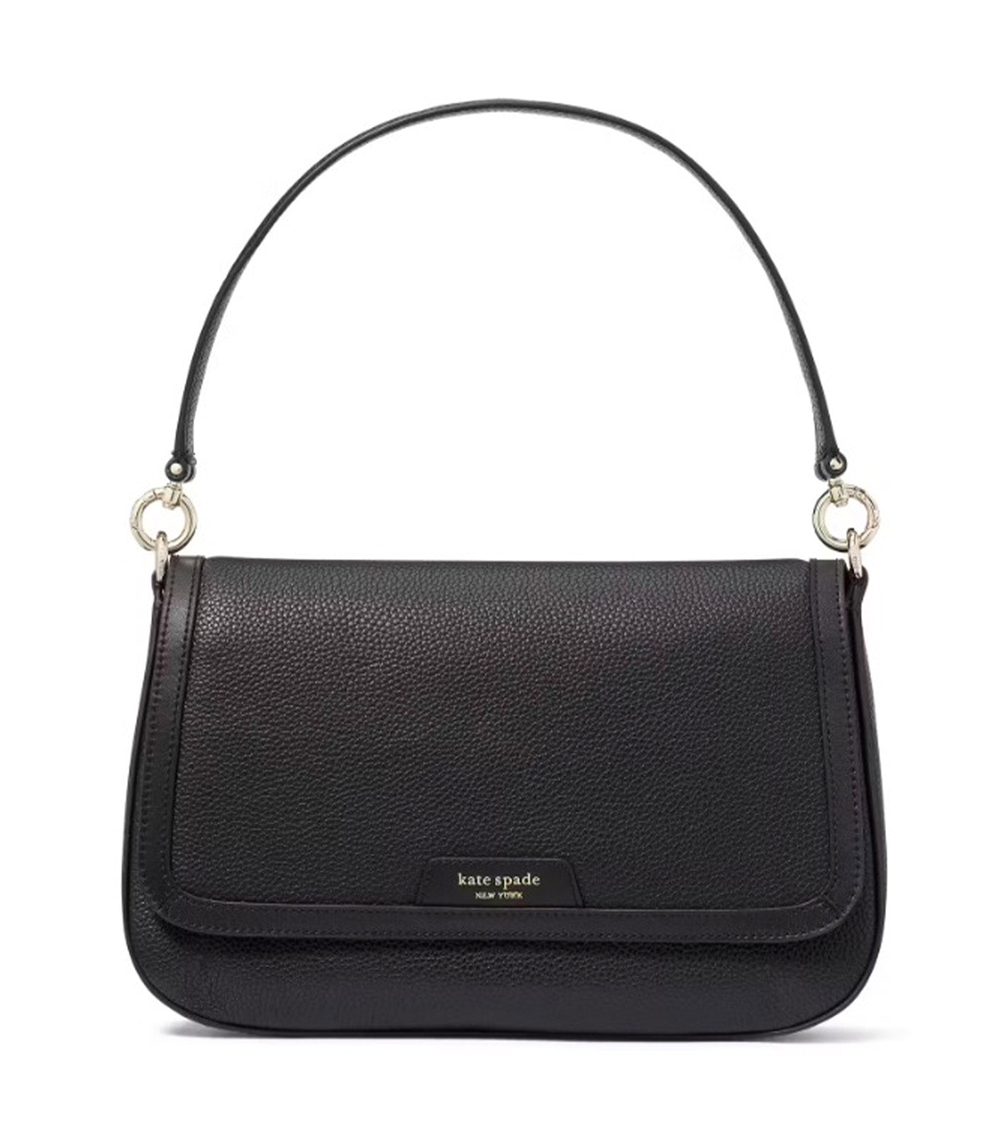 Hudson Convertible Flap Shoulder Bag Black