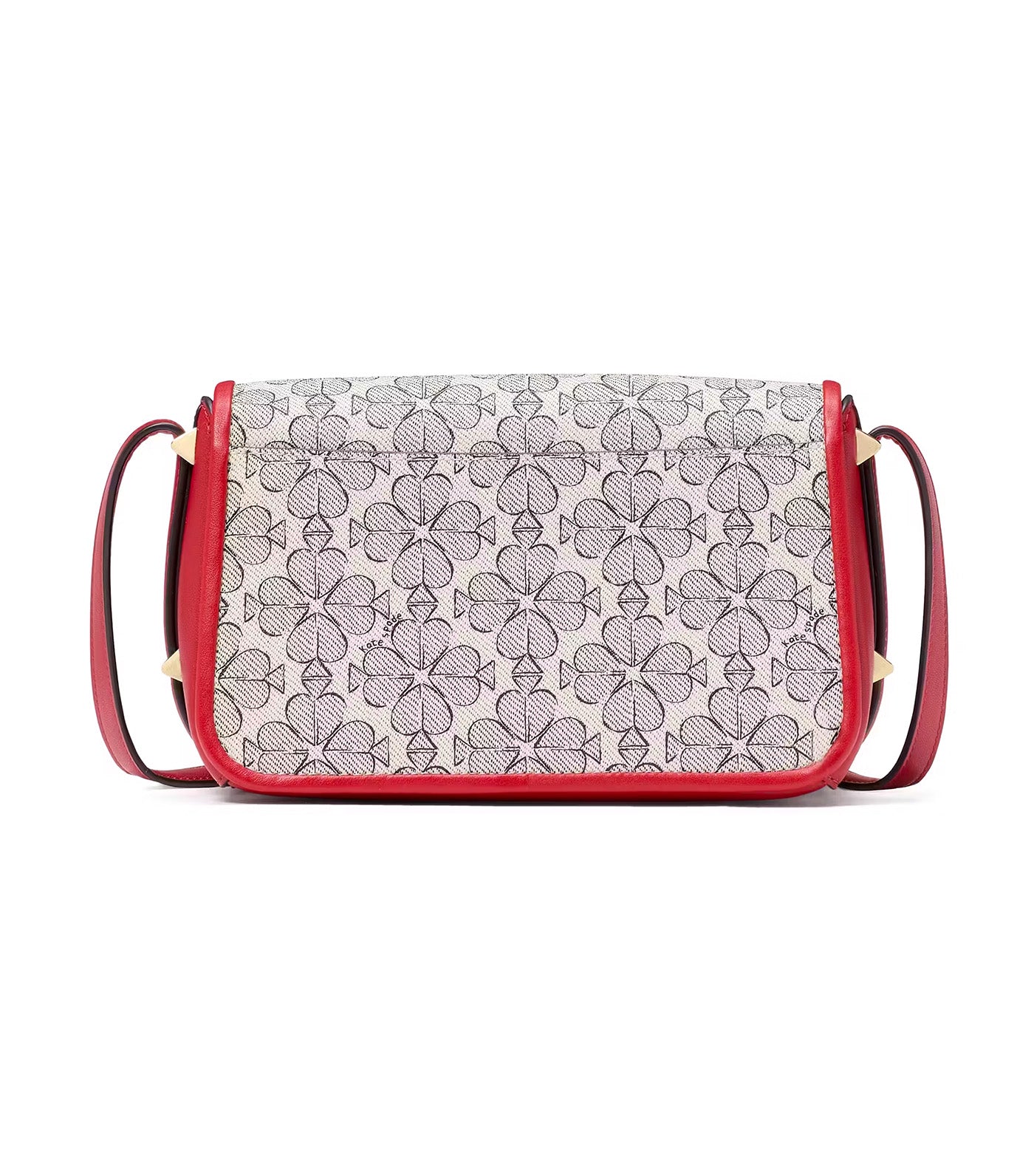 Liv Spade Flower Coated Canvas Small Flap Crossbody Cherry Rouge Multi