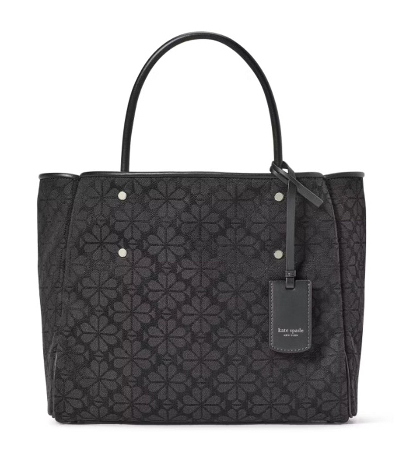 Spade Flower Jacquard Medium Everything Tote Black Multi