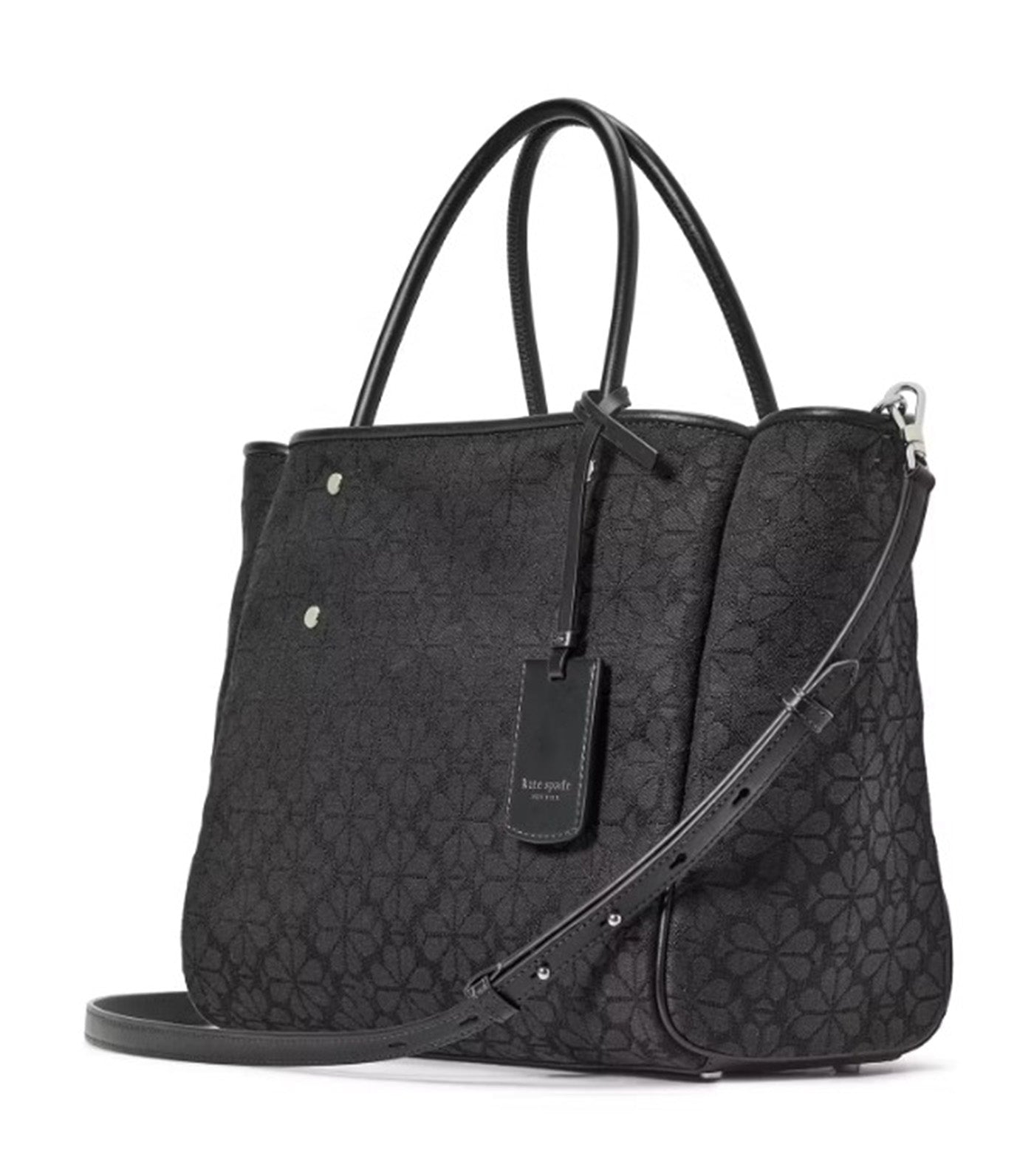 Spade Flower Jacquard Medium Everything Tote Black Multi