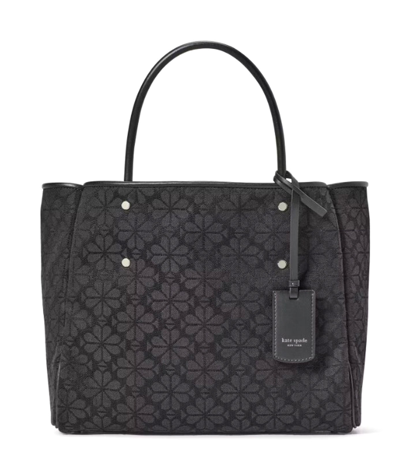 Kate Spade New York Spade Flower Jacquard Medium Everything Tote Black Multi