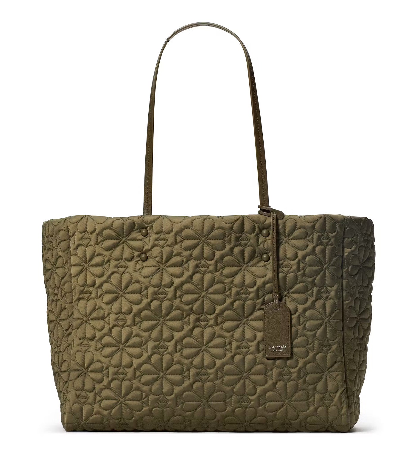 Kate Spade New York Tilly Quilted Large Tote Bag Oolong Green