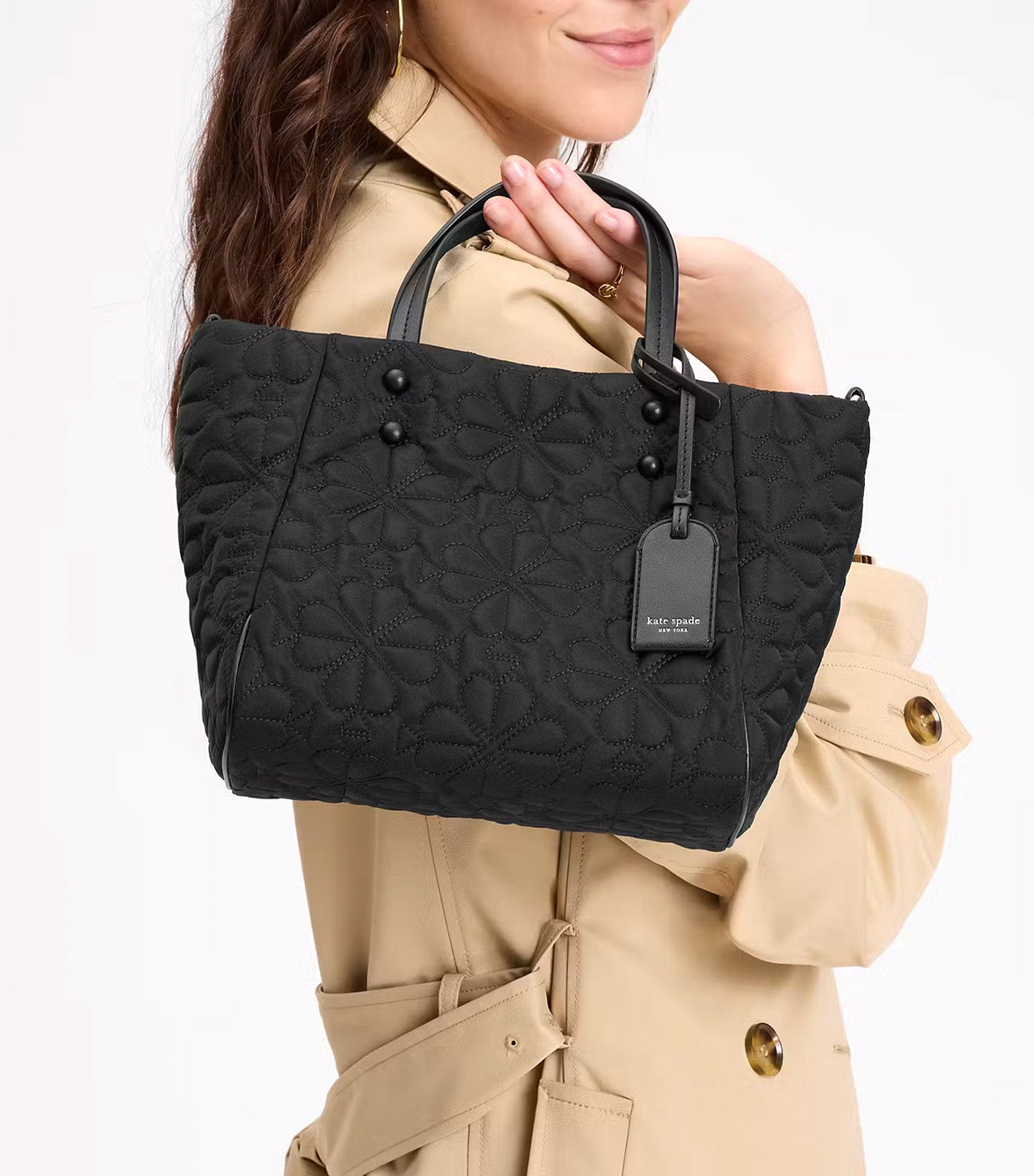 Kate Spade New York Tilly Quilted Small Tote Bag Black