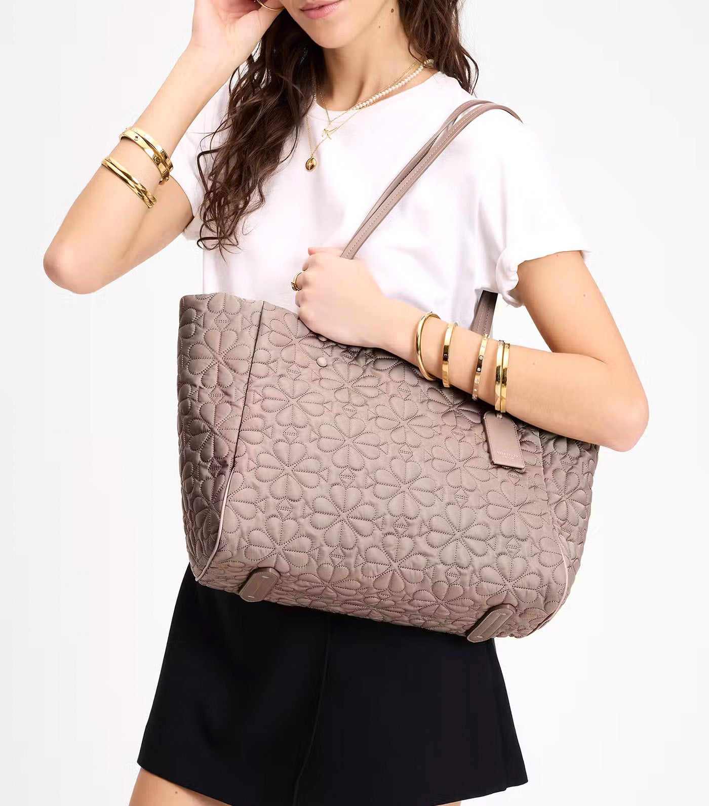Kate Spade New York Tilly Quilted Medium Tote Bag Cityscape
