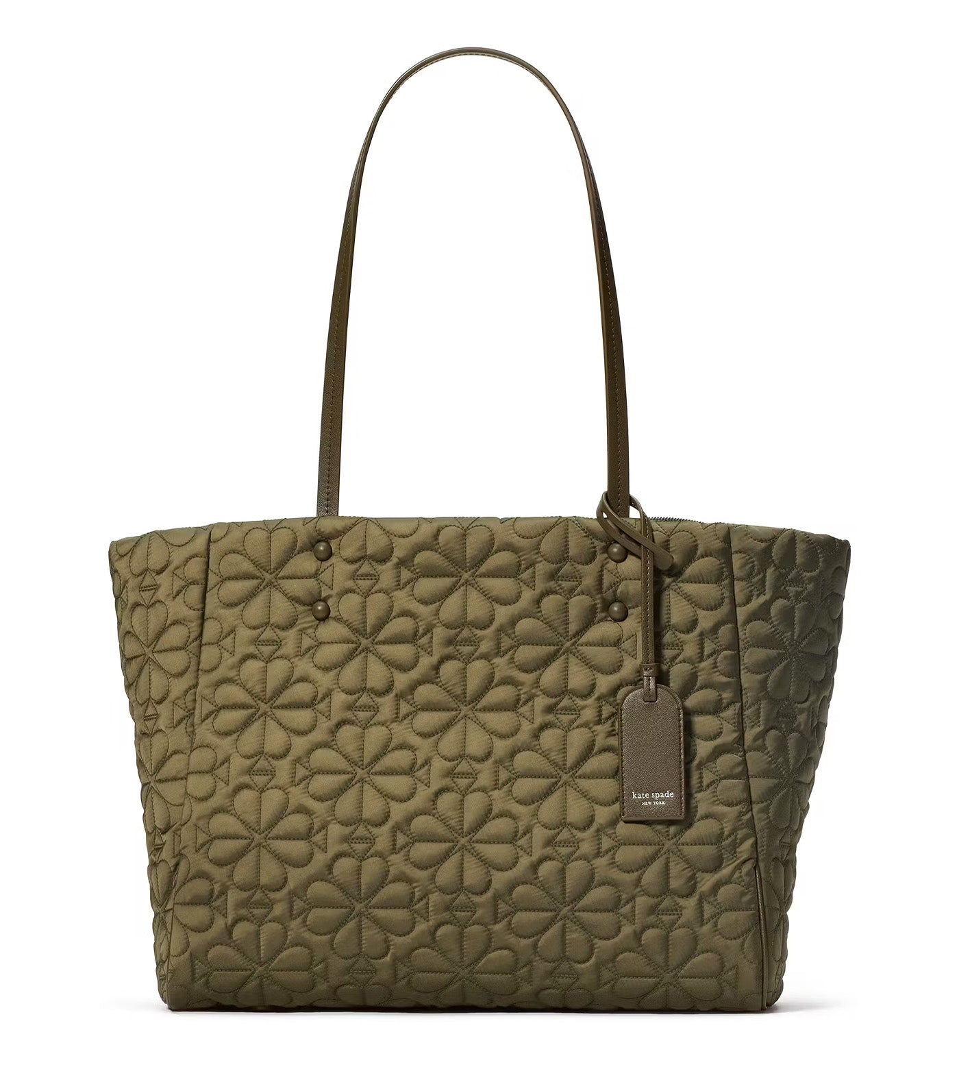 Kate Spade New York Tilly Quilted Medium Tote Bag Oolong Green