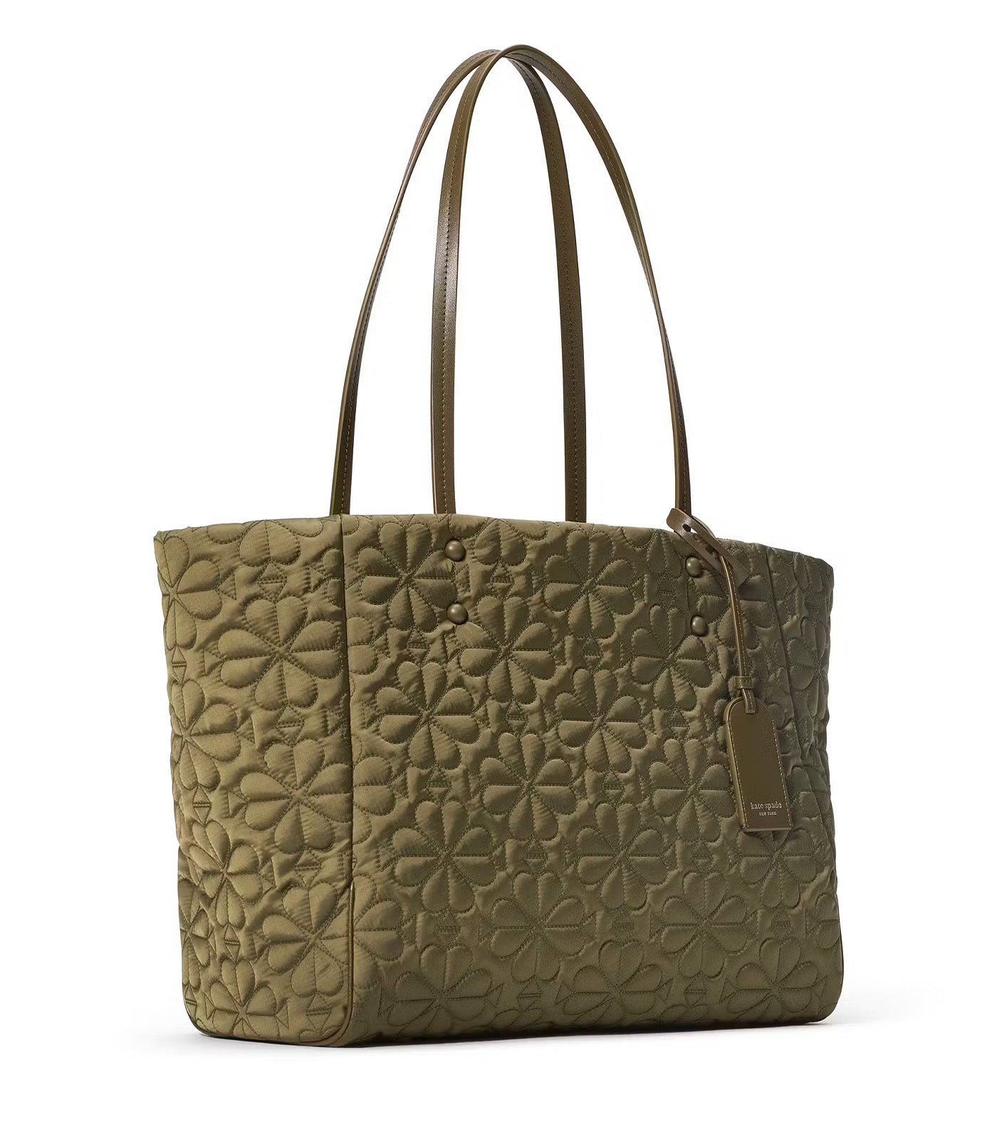 Kate Spade New York Tilly Quilted Medium Tote Bag Oolong Green
