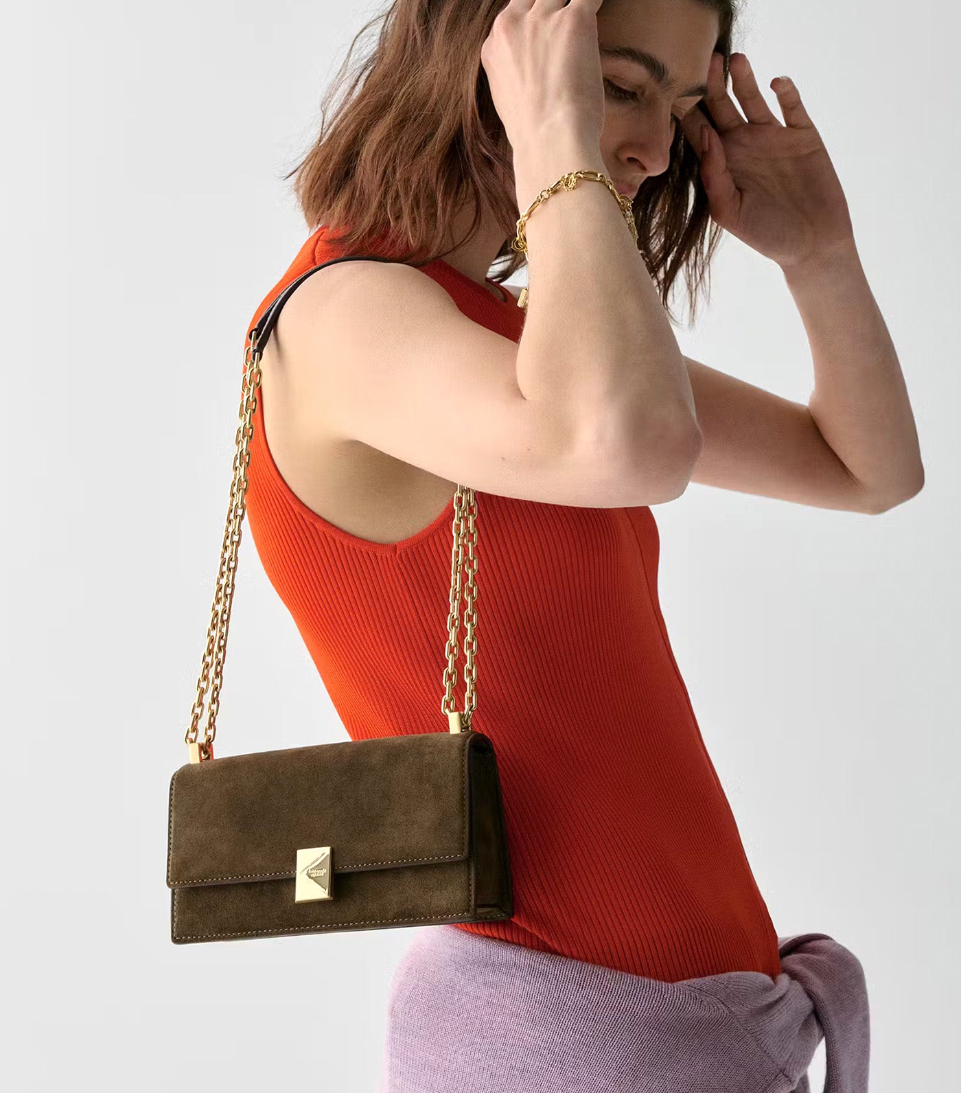 Deco Suede Mini Crossbody Burnt Sage