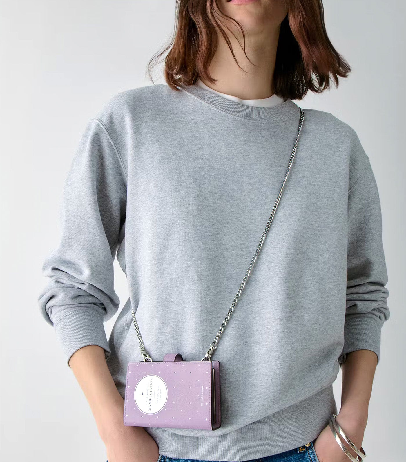 Page Turner Card Holder Crossbody Market Purple