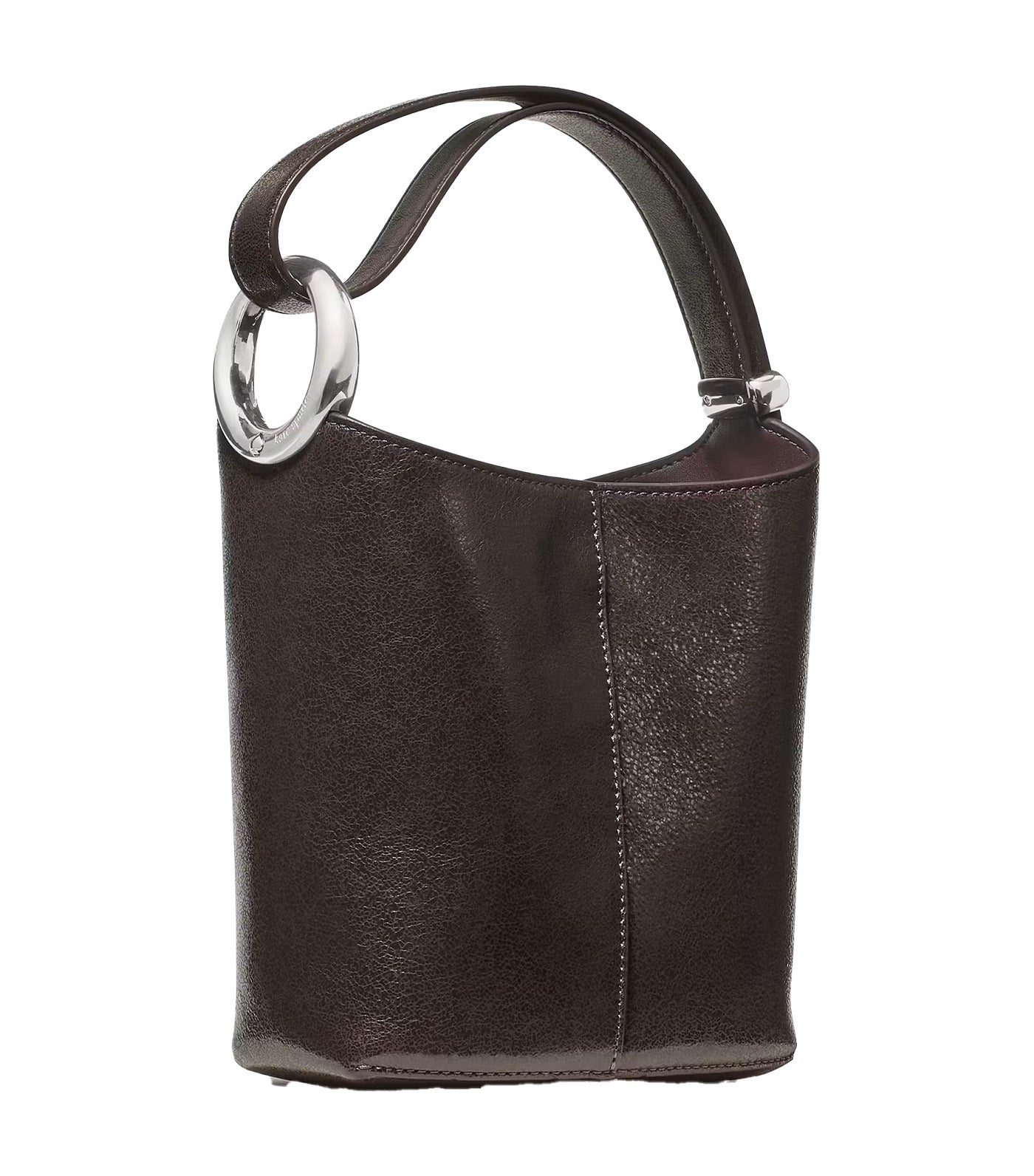 Halo Glazed Leather Mini Bucket Bag