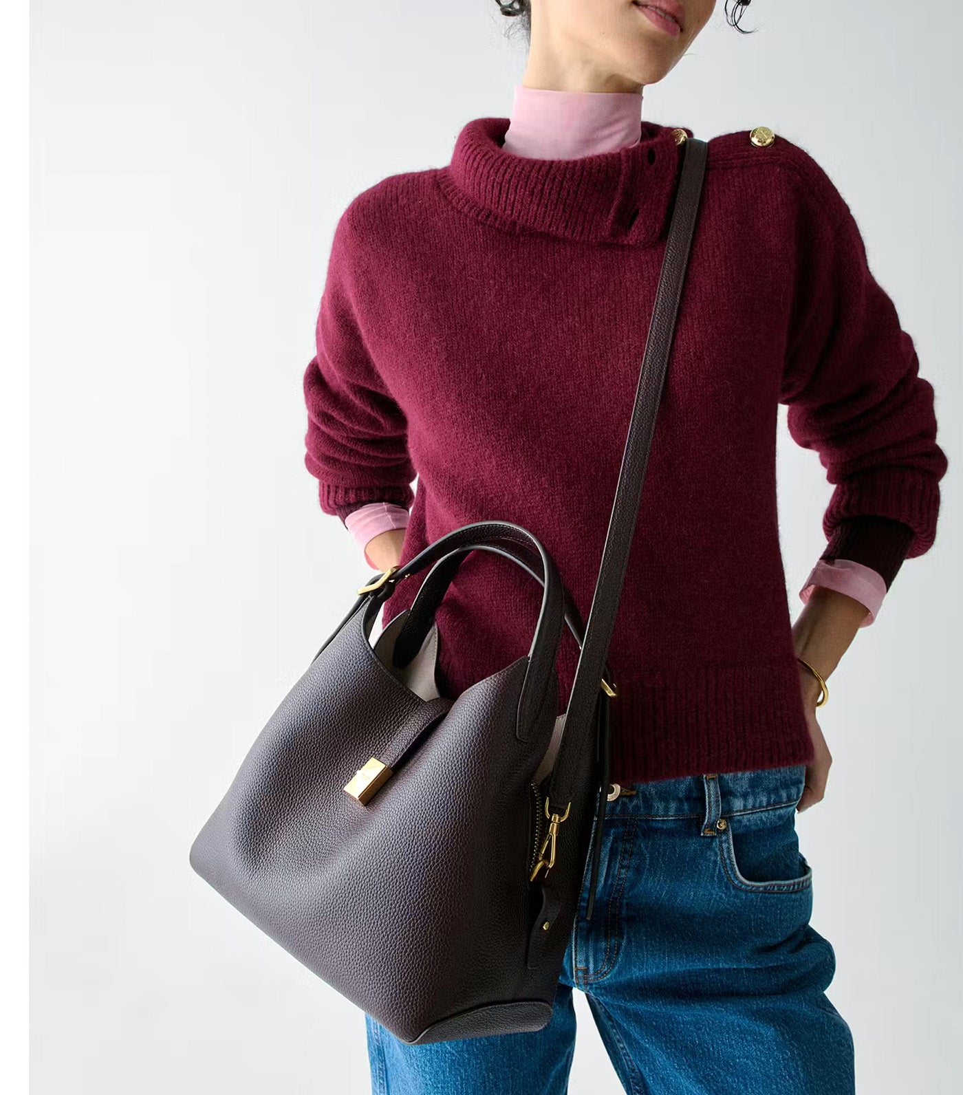 Deco Medium Crossbody Tote Blackberry Jam