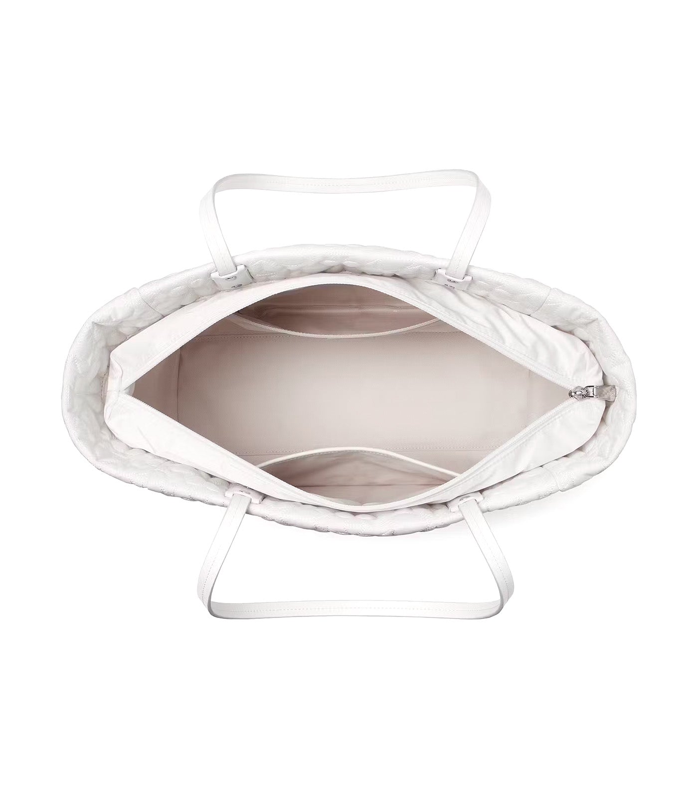 Tilly Quilted Medium Tote Bag White Dove