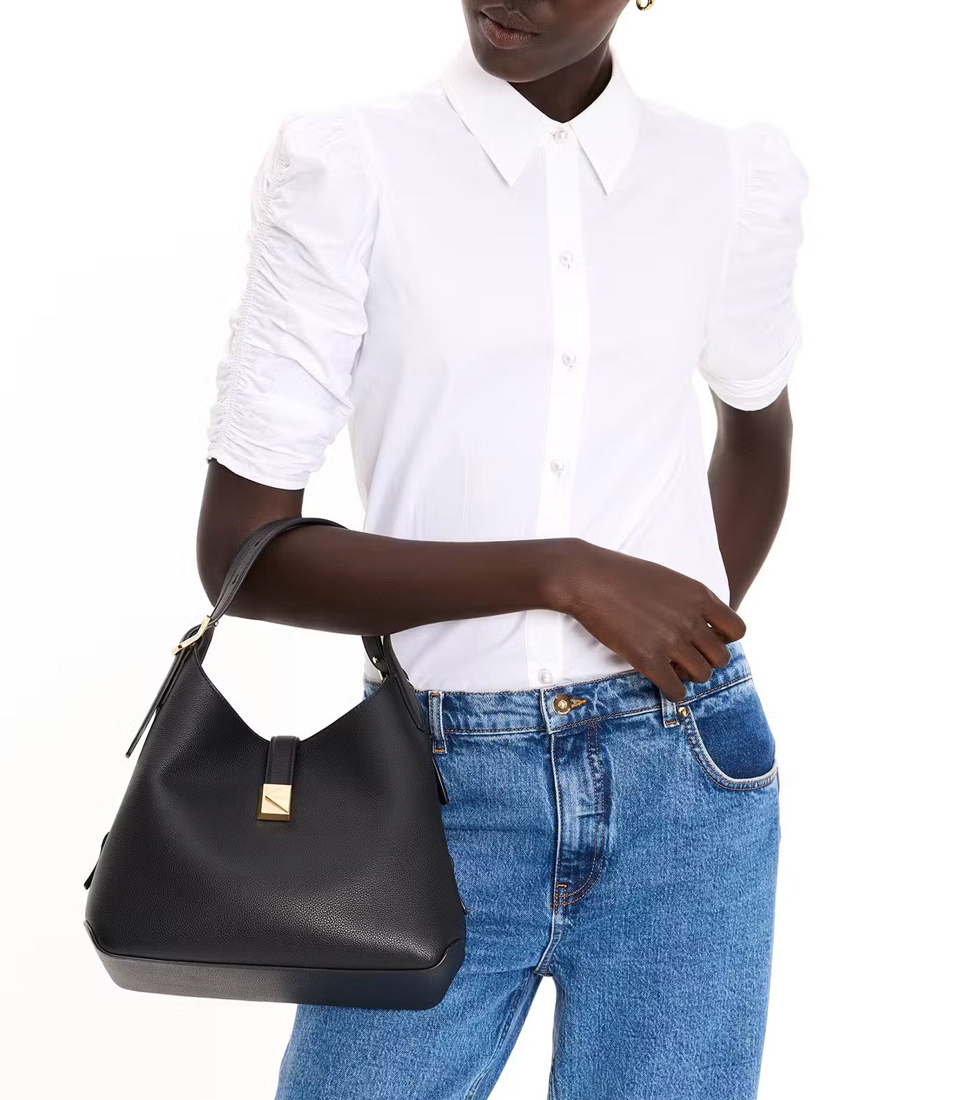 Deco Medium Crossbody Tote Black