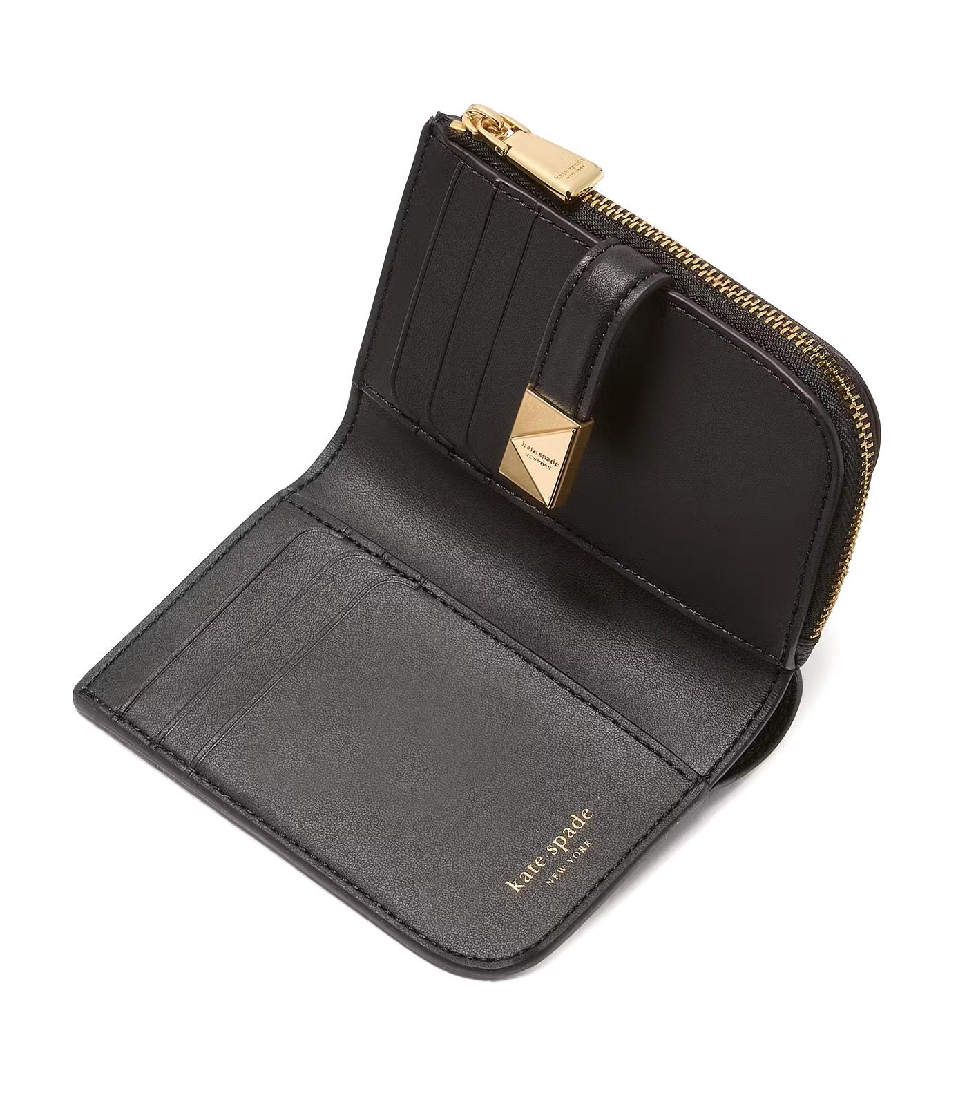 Deco Small Compact Wallet Black