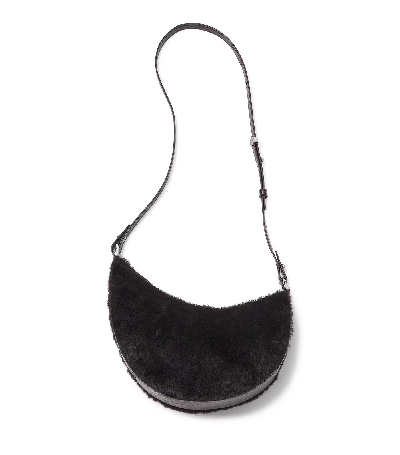 Duo Shearling Bear Crossbody Bag Black Multi