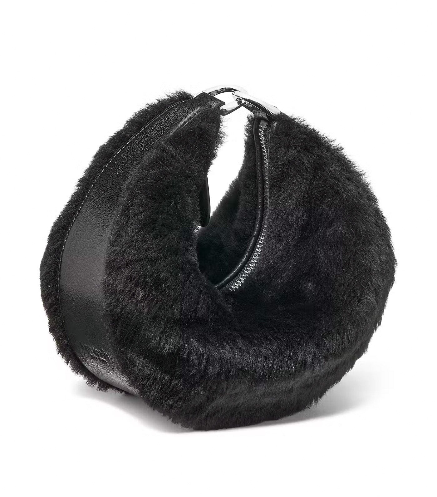 Duo Shearling Bear Crossbody Bag Black Multi