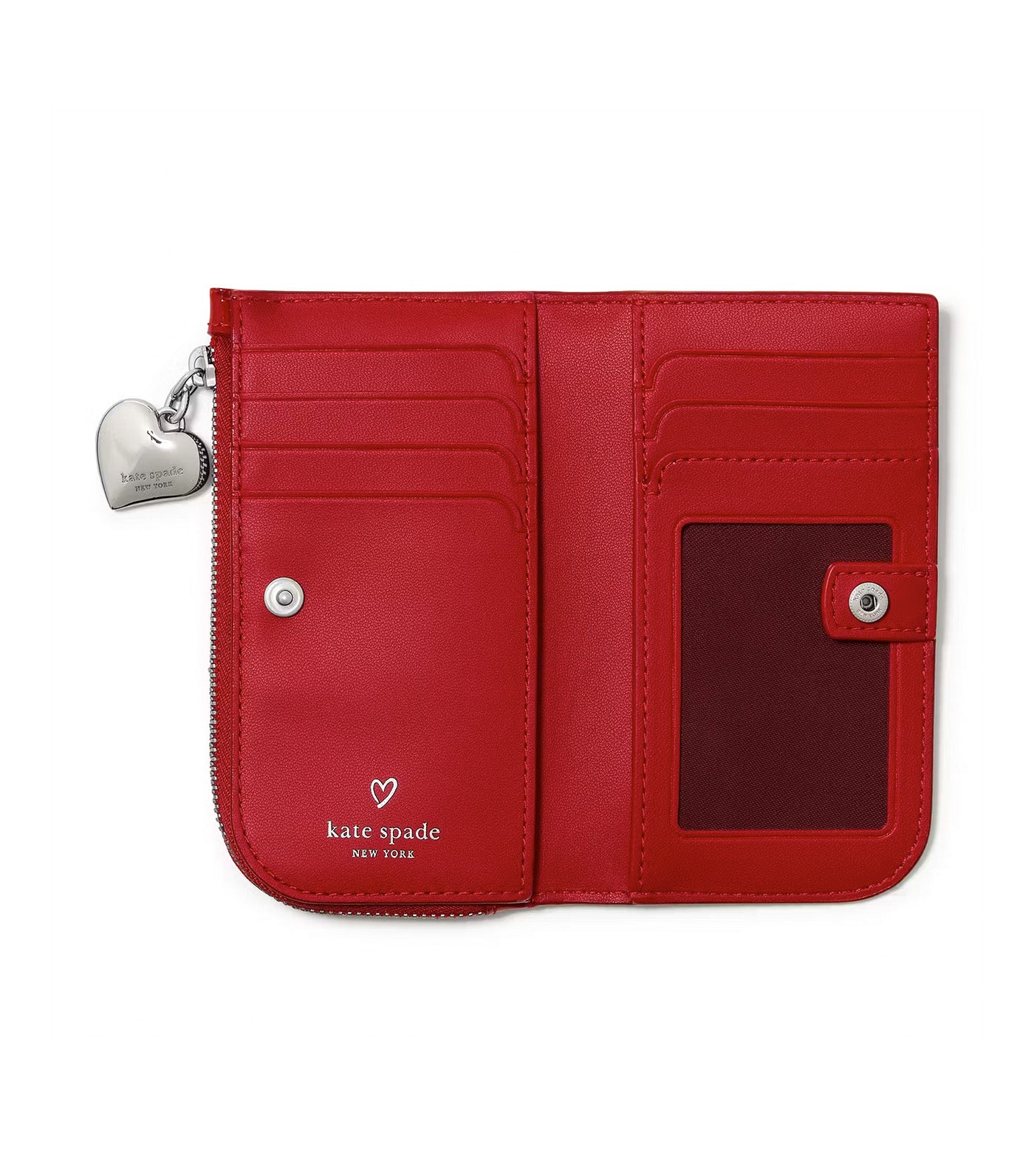 Devin Patent Bifold Wallet Dark Scarlet