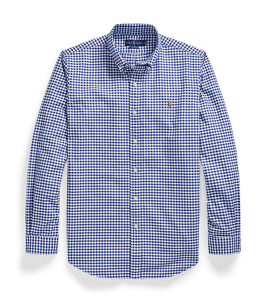 Men's Custom Fit Oxford Shirt Blue/White Gingham