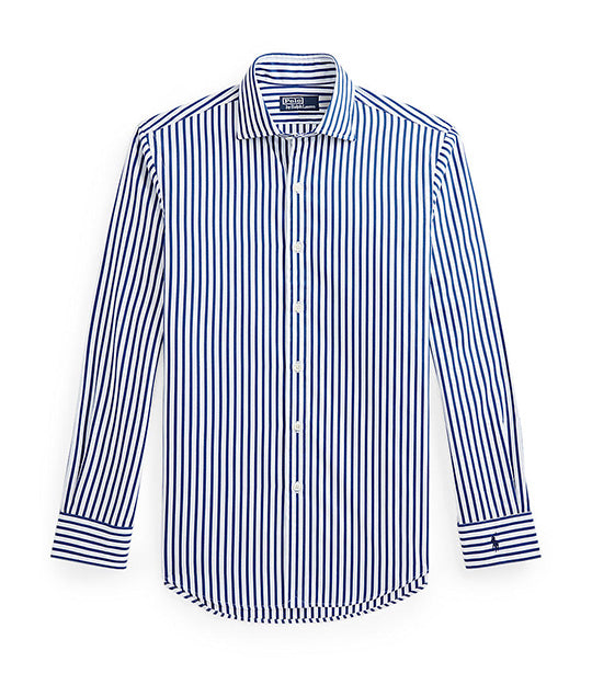 Men's Regent Custom Fit Striped Poplin Shirt Blue/White