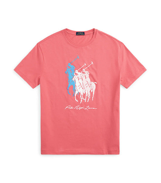 Men's Classic Fit Big Pony Jersey T-Shirt Red Sky