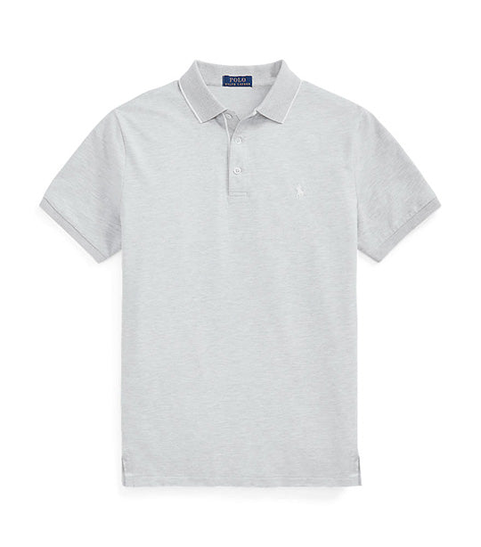 Men's Custom Slim Textured Cotton Polo Shirt Andover Heather