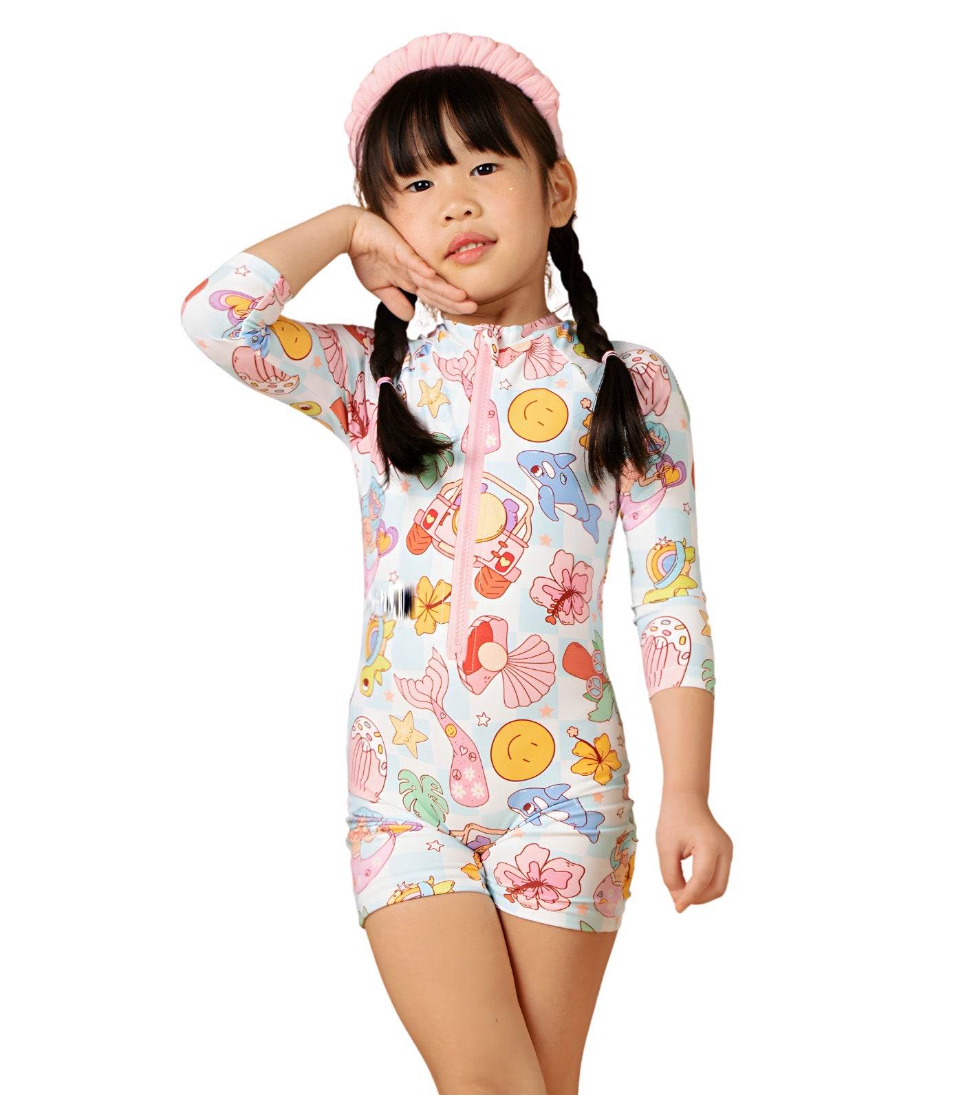 Isla Longsleeves Rashguard Pink Starfish