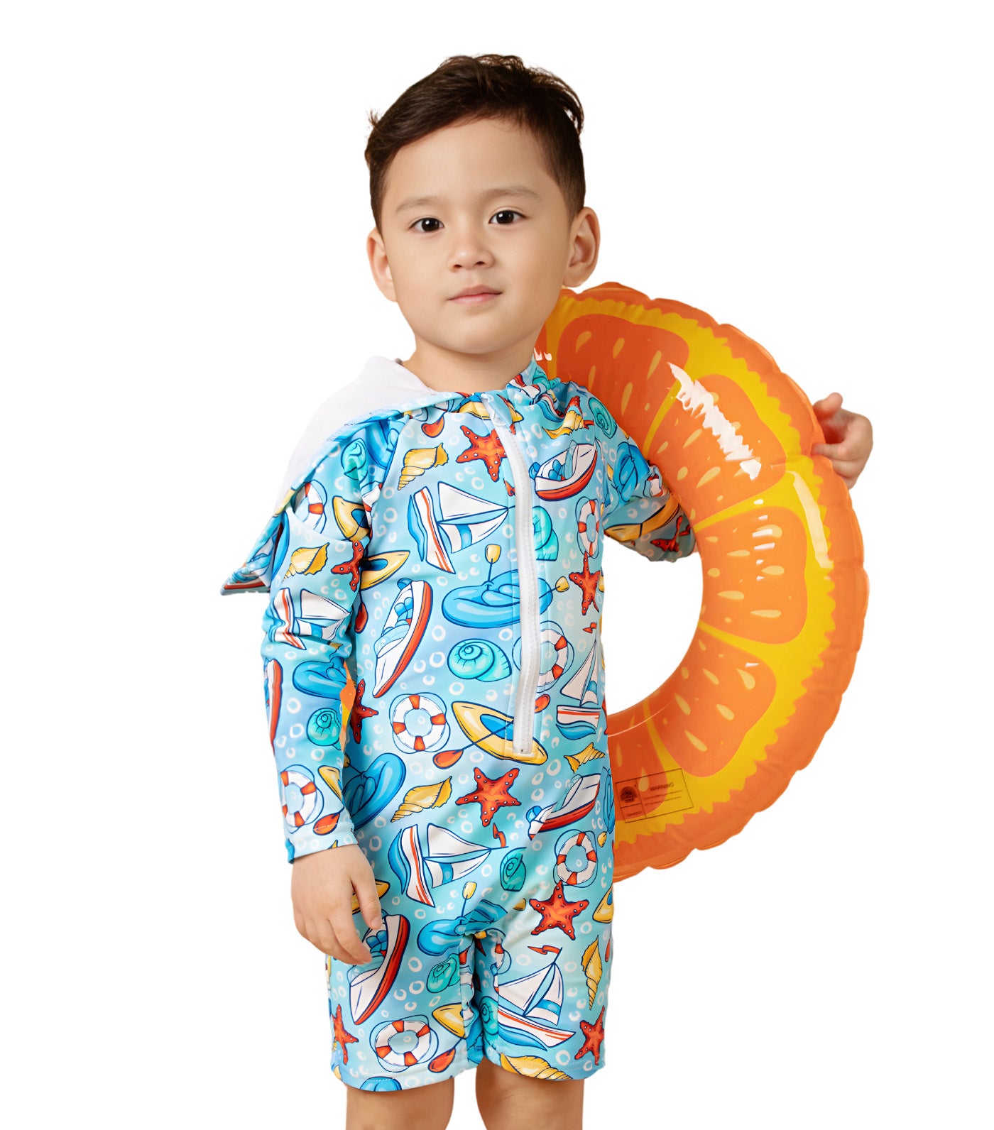 Sailor Hooded Longsleeves Rashguard Blue Starfish