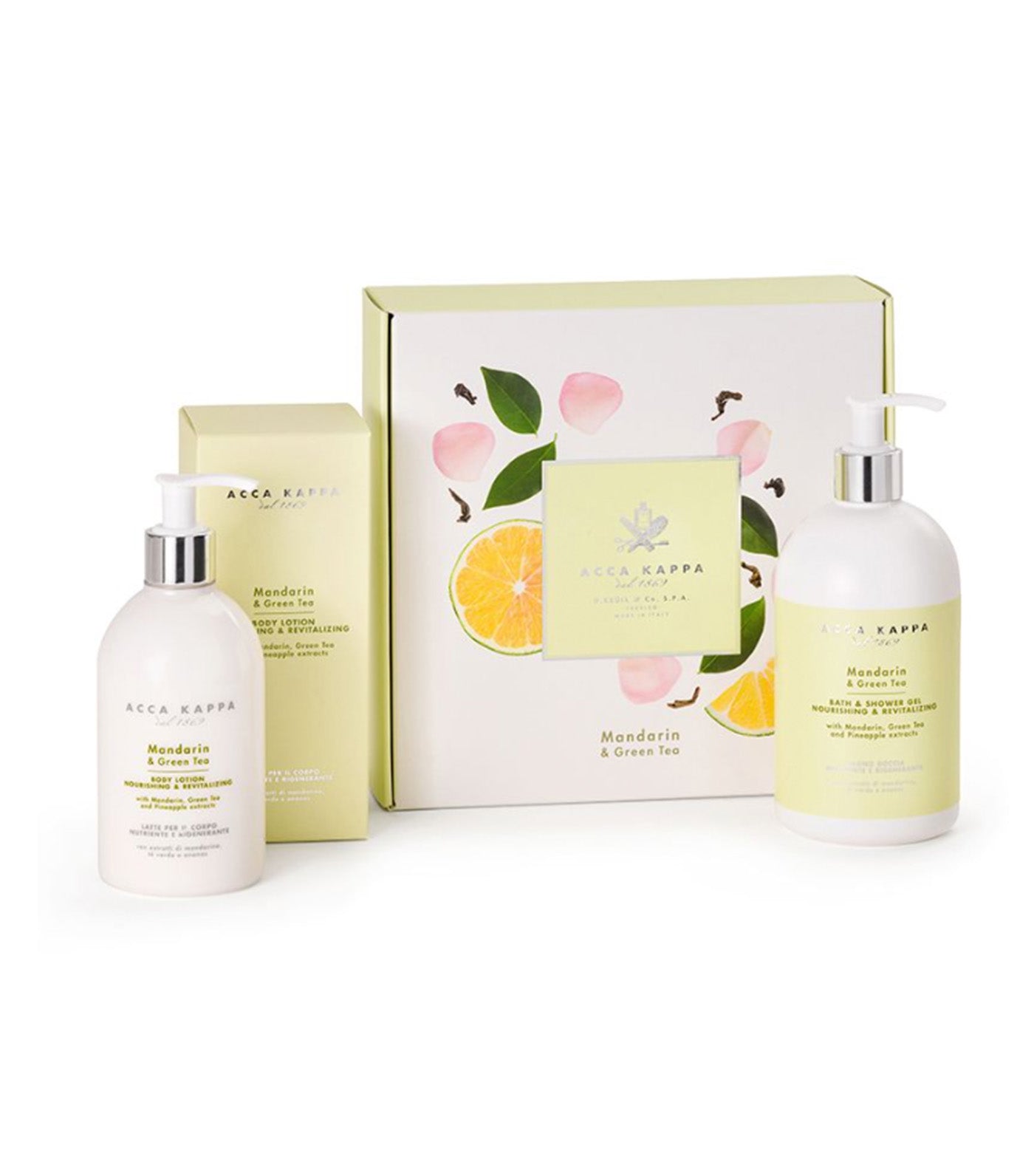 Mandarin & Green Tea Gift Set: Shower Gel + Body Lotion