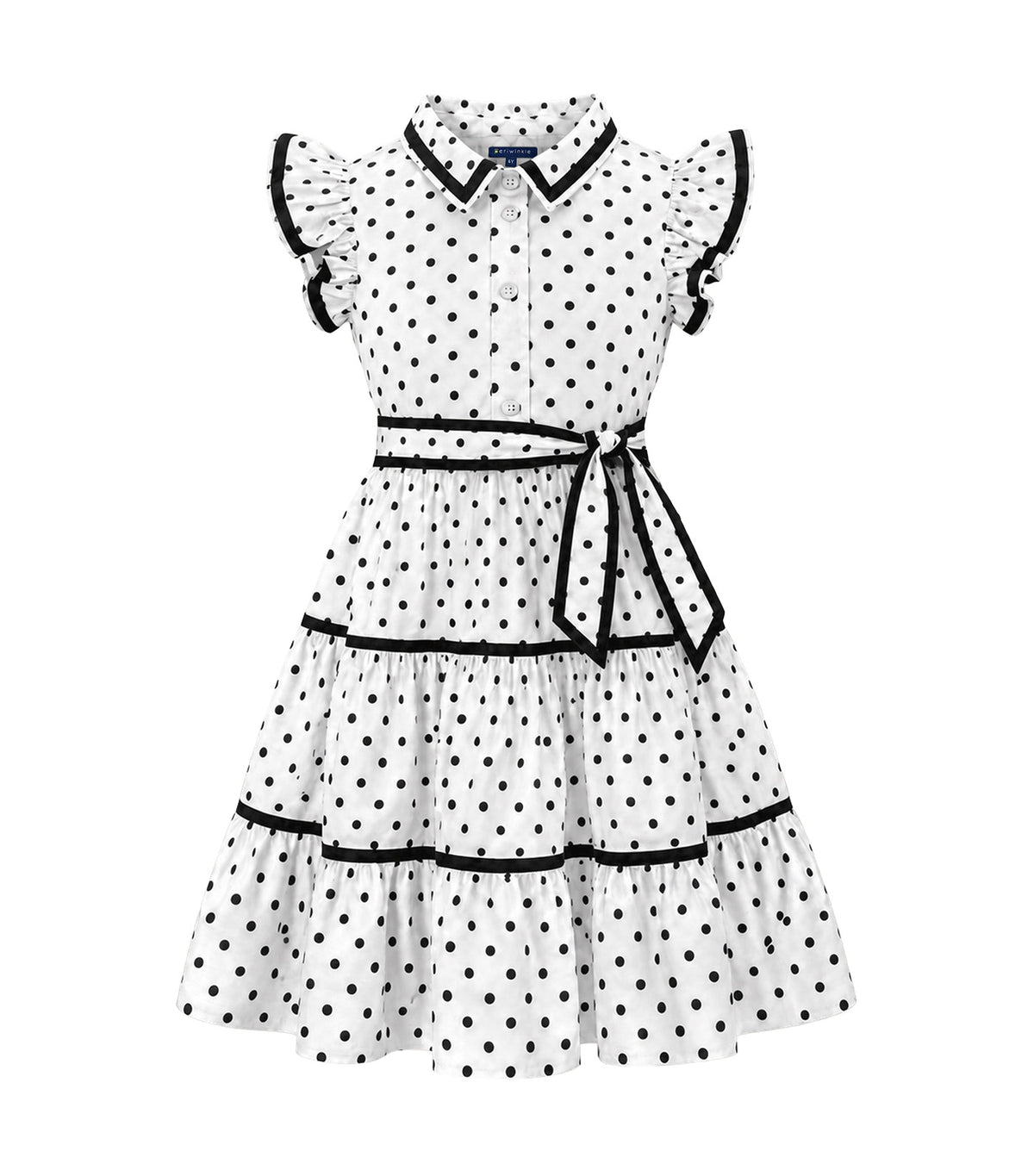 Chantal Girls Tiered Dress White