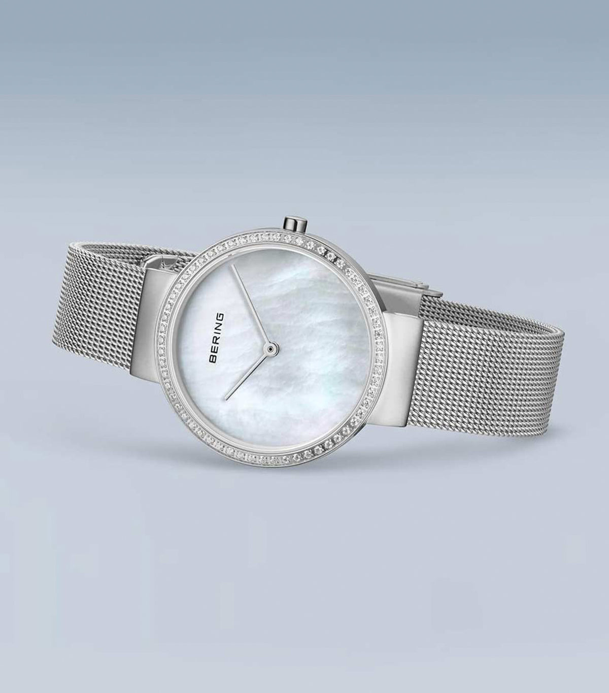 14531-004 Women's Steel Mesh MOP Dial Watch Silver