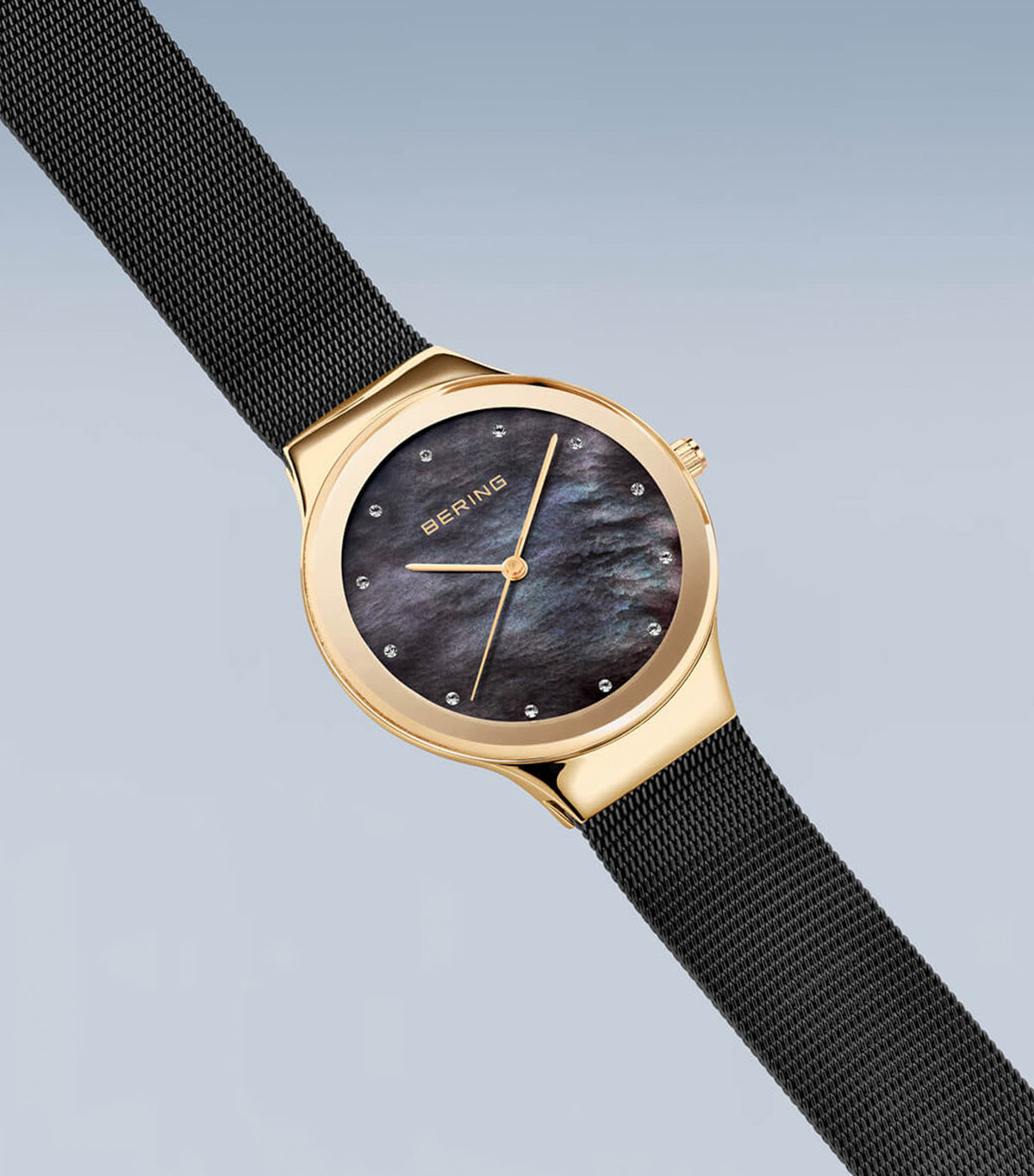 12934-132 Women's Steel MOP Dial Watch Black/Gold