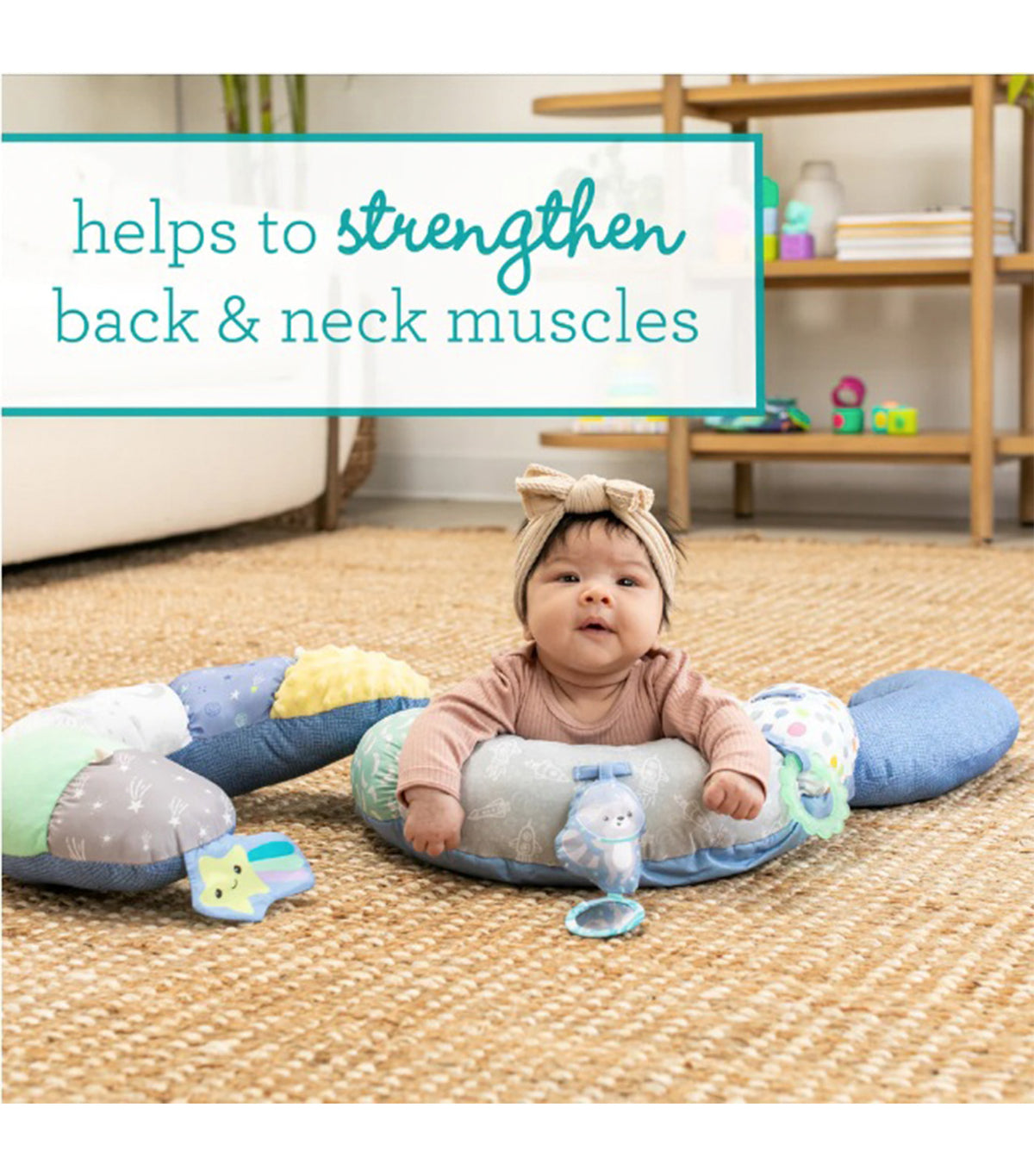 2-in-1 Tummy Time and Seated Support Blue