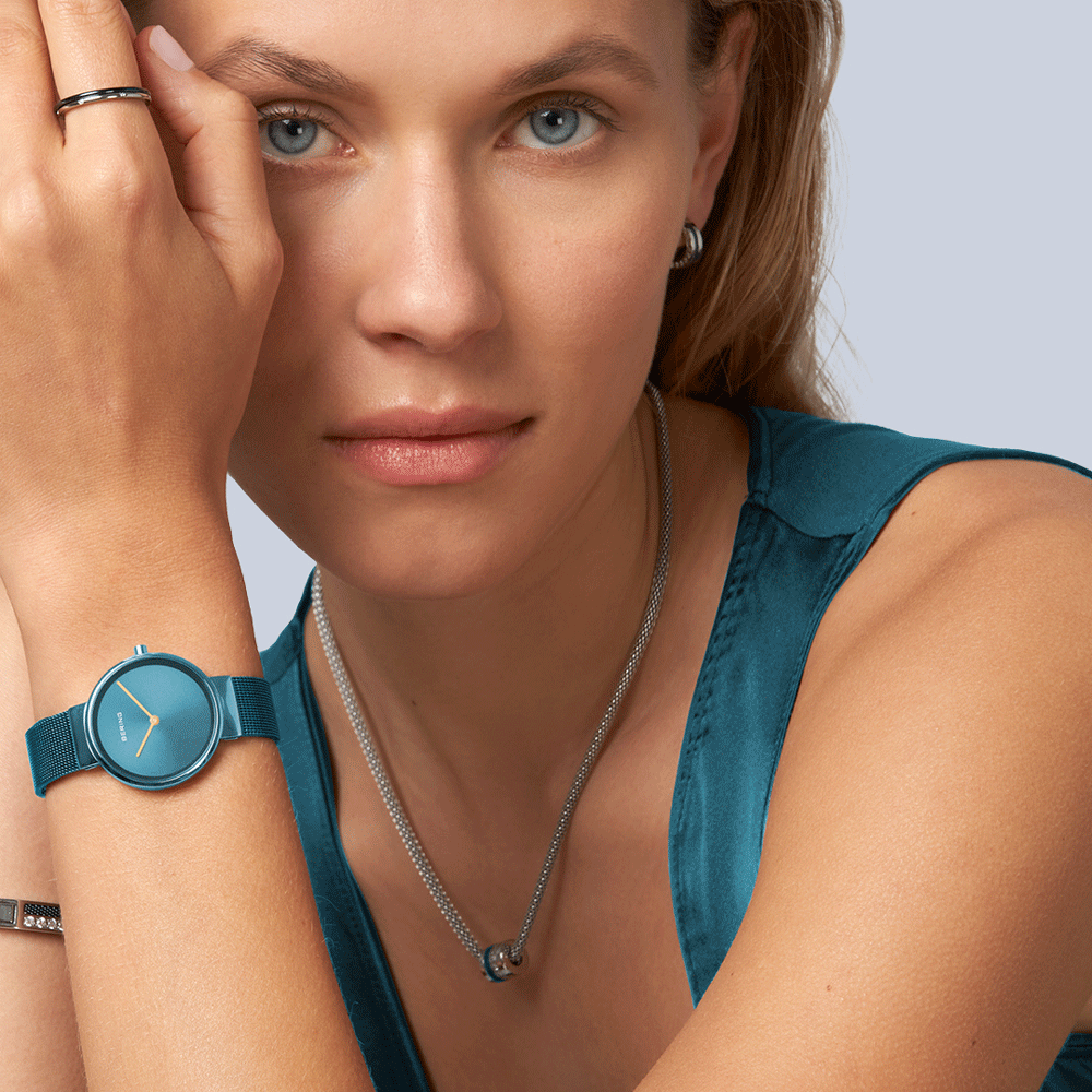 14531-388 Women's Steel Mesh Quartz Watch Blue