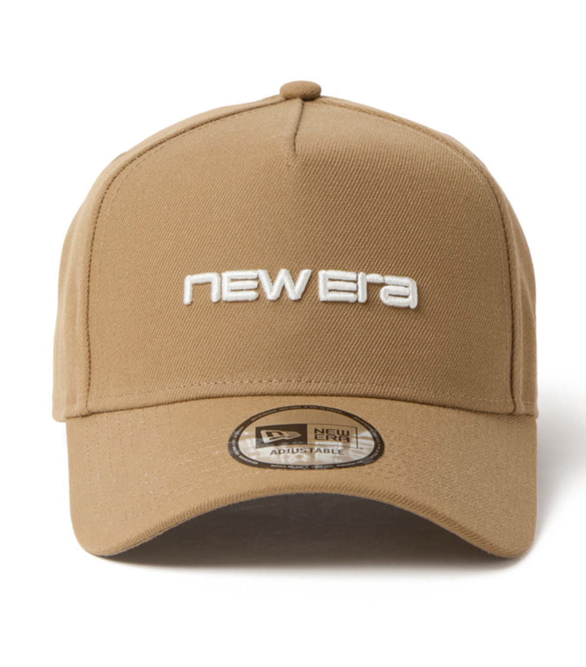 Wordmark Brand Name Logo 9FORTY A-Frame Snapback Cap Khaki