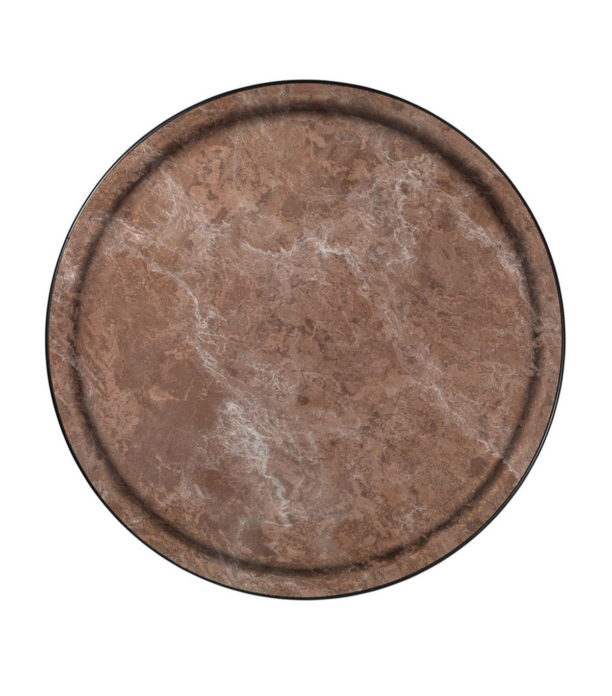 Limo Non-slip Tray Round Marble Bronze