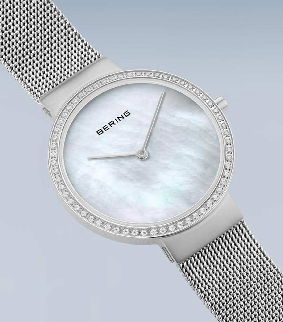 14531-004 Women's Steel Mesh MOP Dial Watch Silver