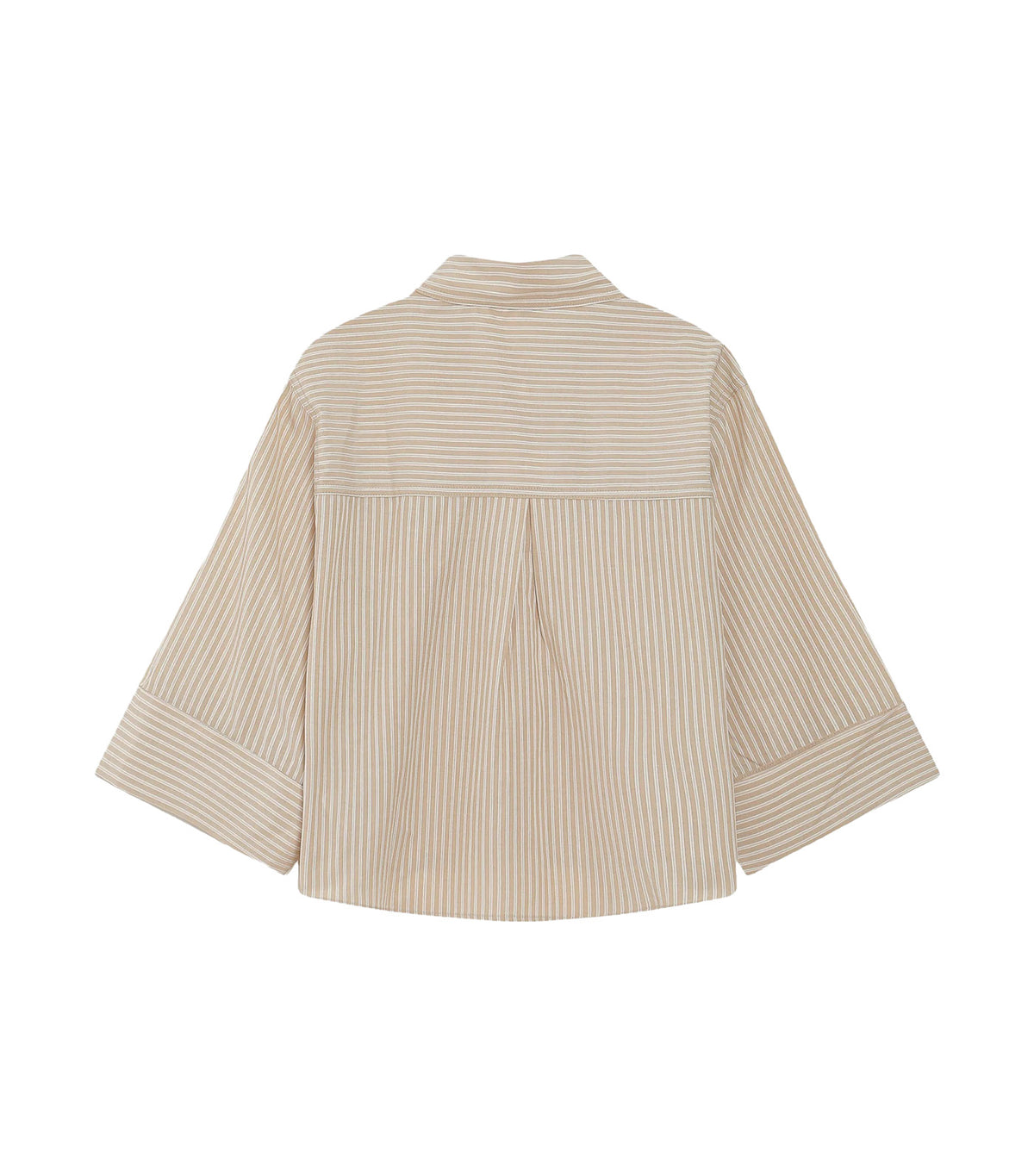 Voice Short Striped Shirt Sand