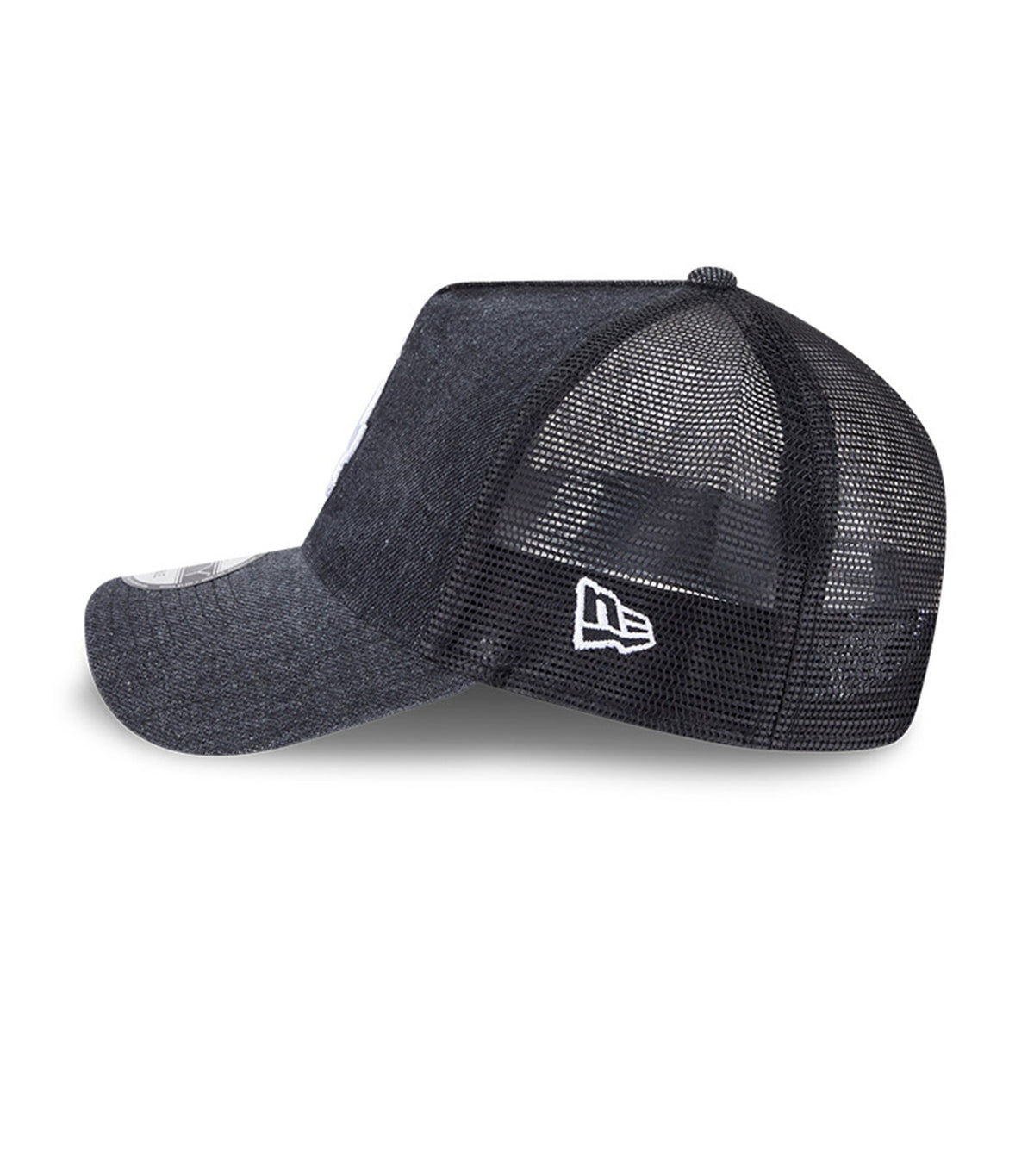 Los Angeles Dodgers Washed Denim Q126 9FORTY A-Frame Trucker Adjustable Cap Black