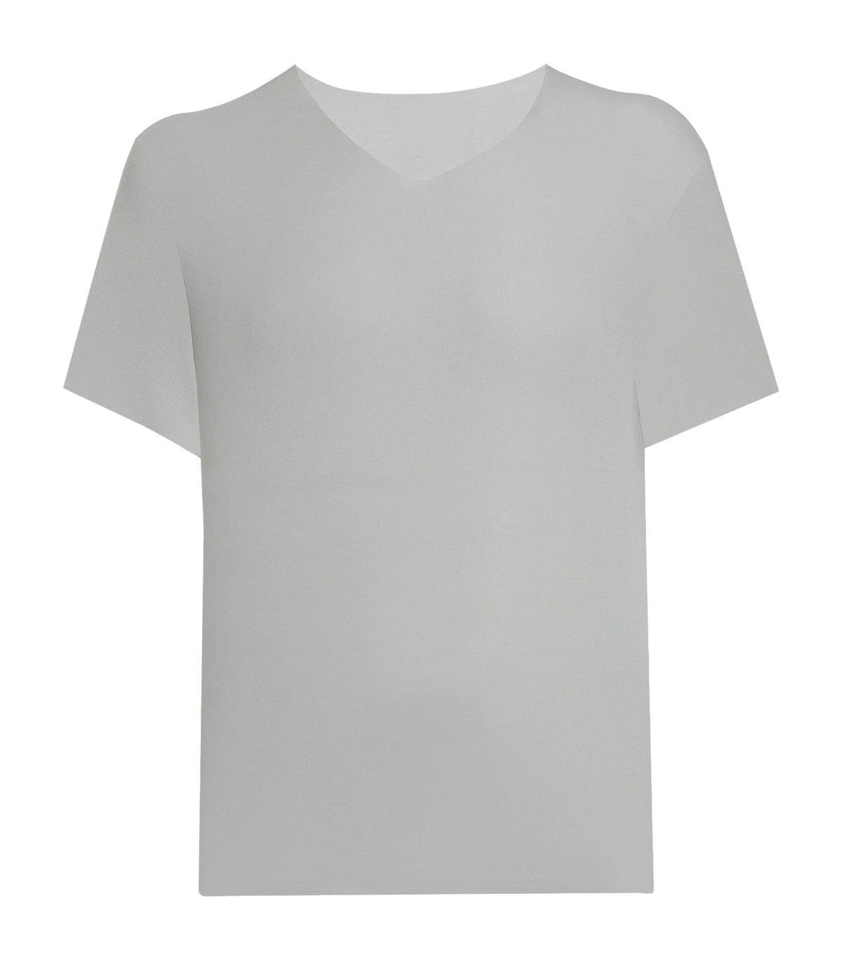 Seamless V-Neck Modal Short-Sleeved T-Shirt Gray