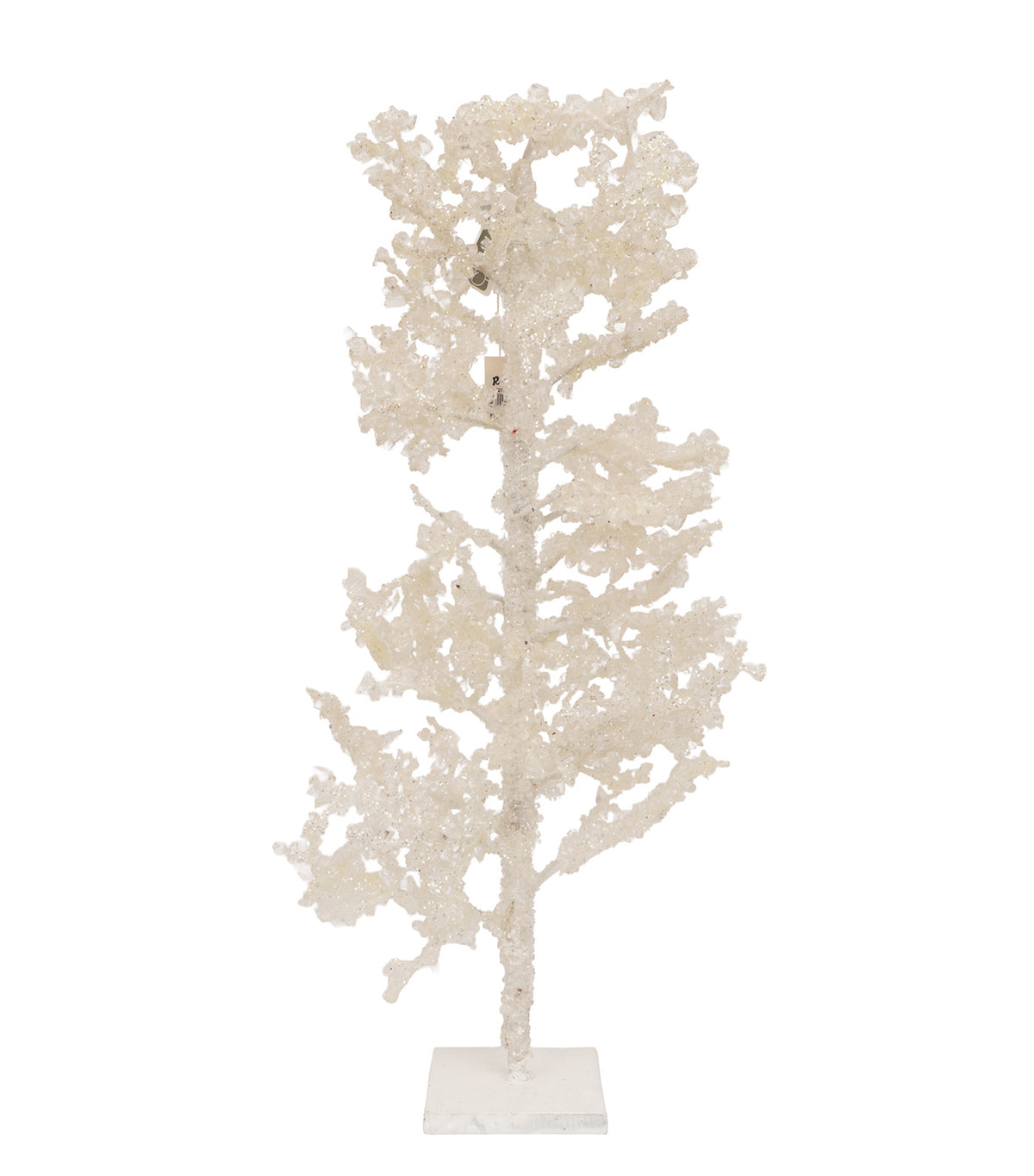 24in Beaded Diamond Tree White