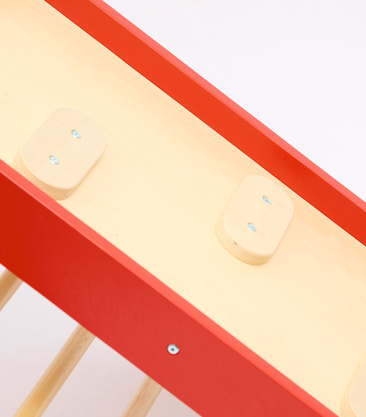 Pikler Triangle with Slide and Climb Board Red
