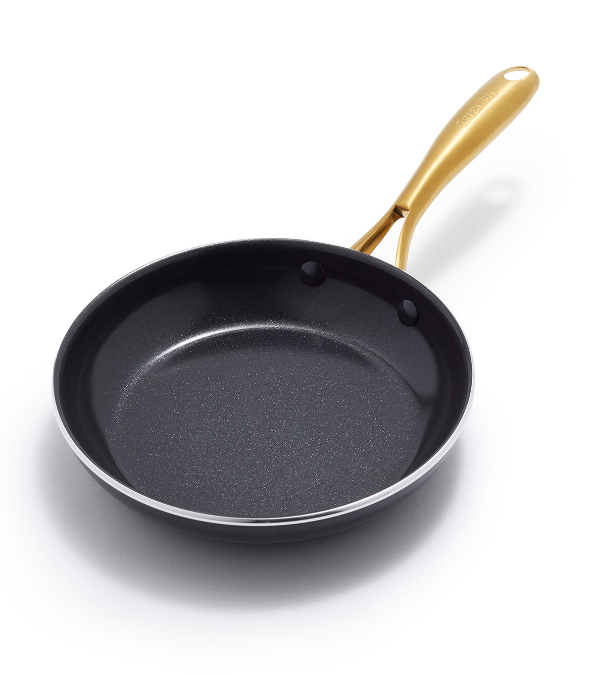Studio Open Frypan Black with Gold Handle