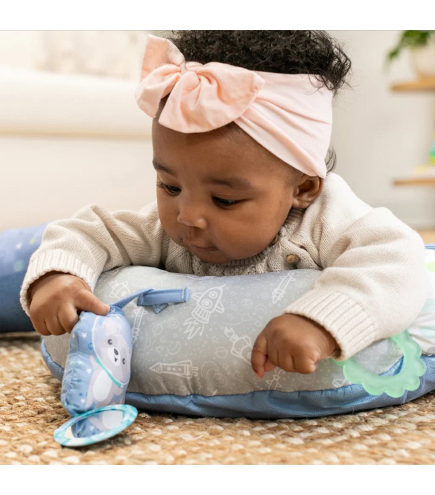 2-in-1 Tummy Time and Seated Support Blue