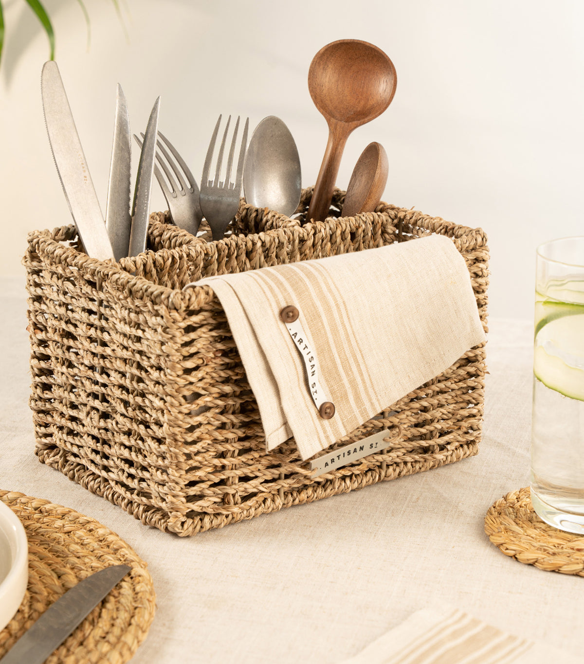 Seagrass Cutlery Caddy