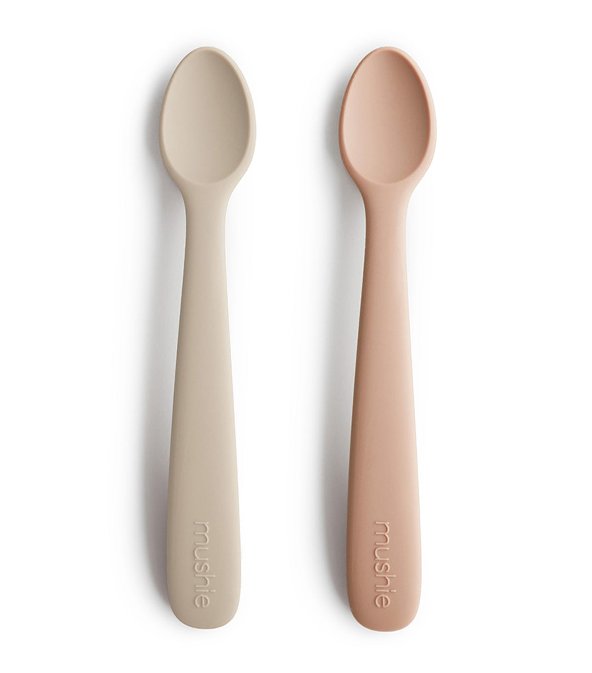 2-Pack Silicone Feeding Spoons Blush/Shifting Sand