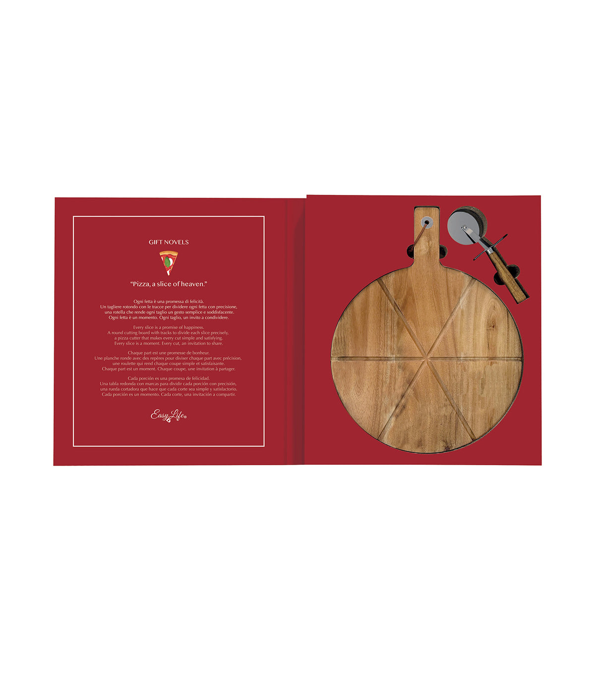 Gift Novels 2-Piece Pizza Set Multicolor
