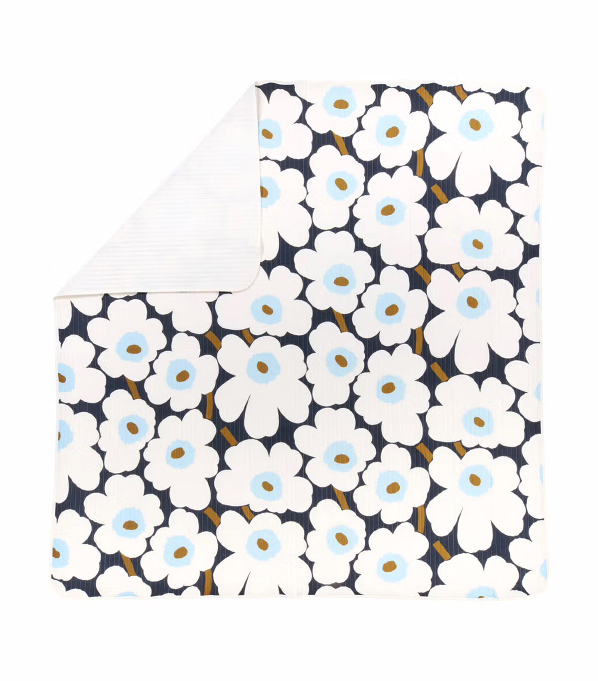 Unikko Bedspread Blueberry/Off White/Cold Blue