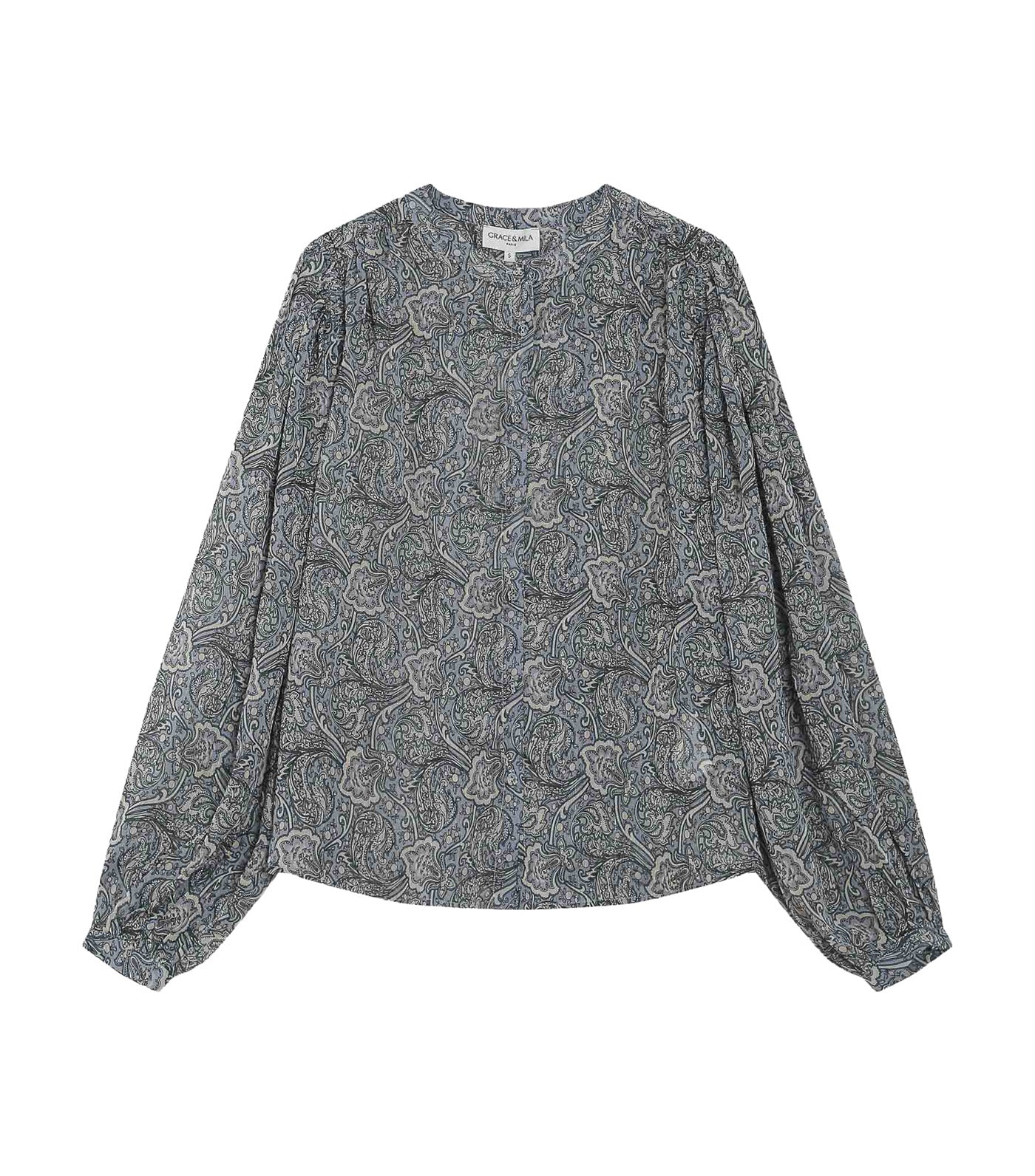Vertueuse Puff-Sleeved Blouse Sky Blue