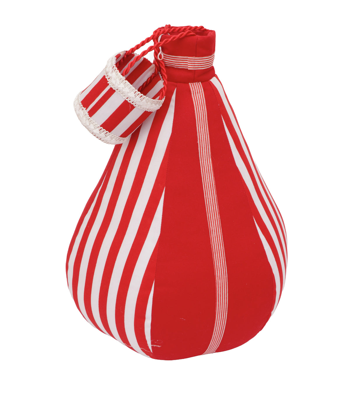 18in Hot Air Balloon Stripes Canvas Red